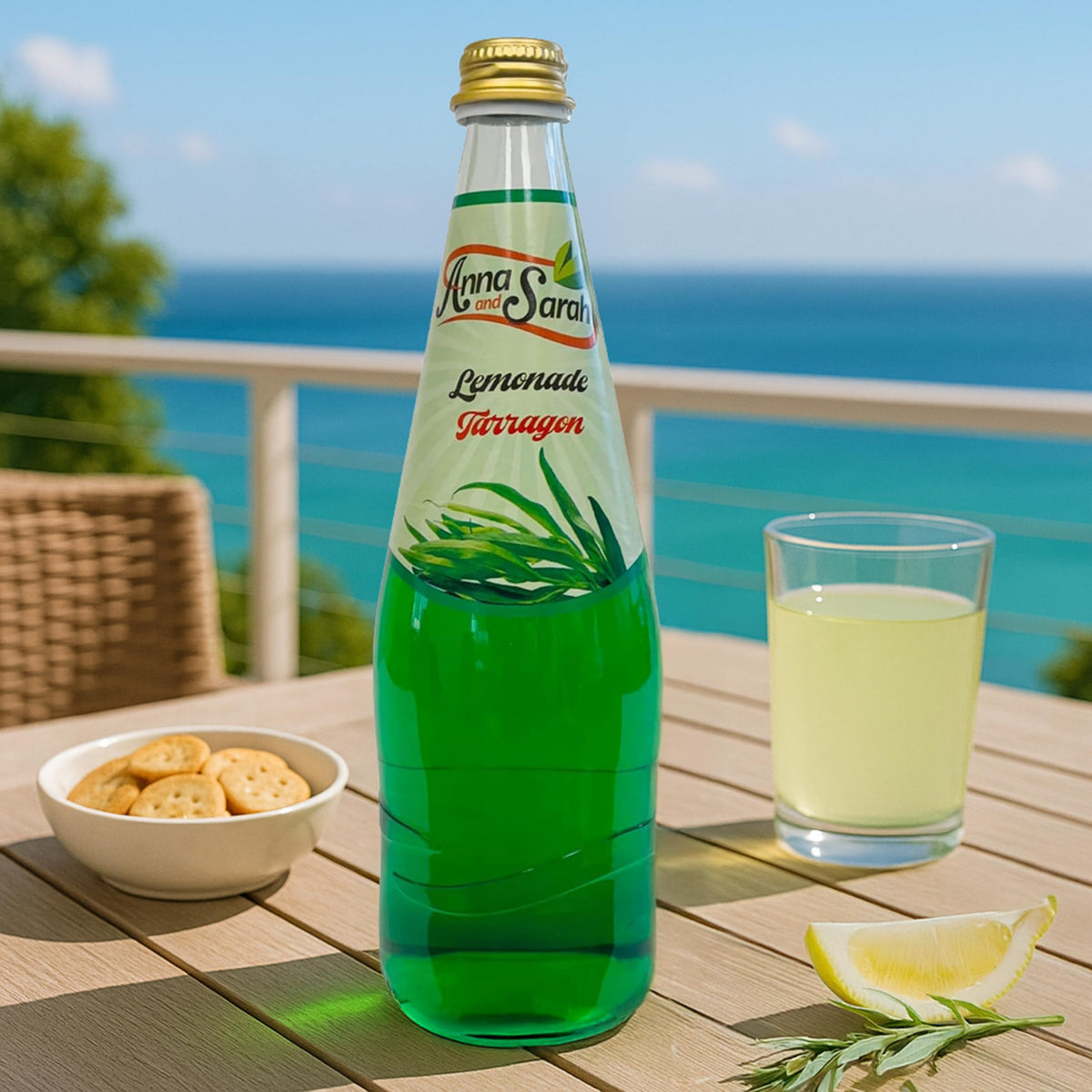 Anna and Sarah Natural Lemonade-Tarragon Juice, 25.4 Fl Oz, Pack of 6