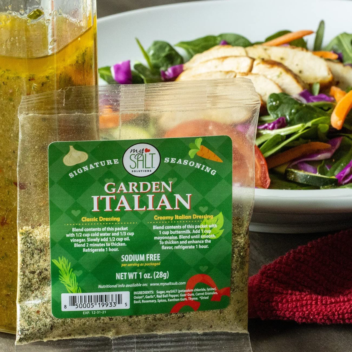 Garden Italian Salad Dressing Mix, Sodium Free (3 Pack)