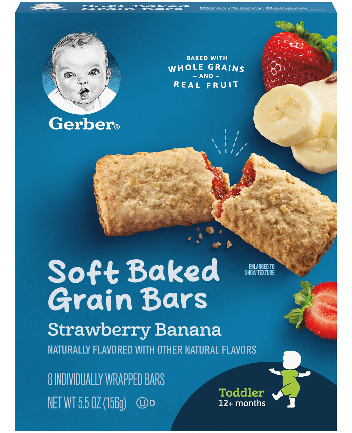Gerber Graduates Cereal Bars Strawberry Banana - 5.5Oz. (Pack Of 4)