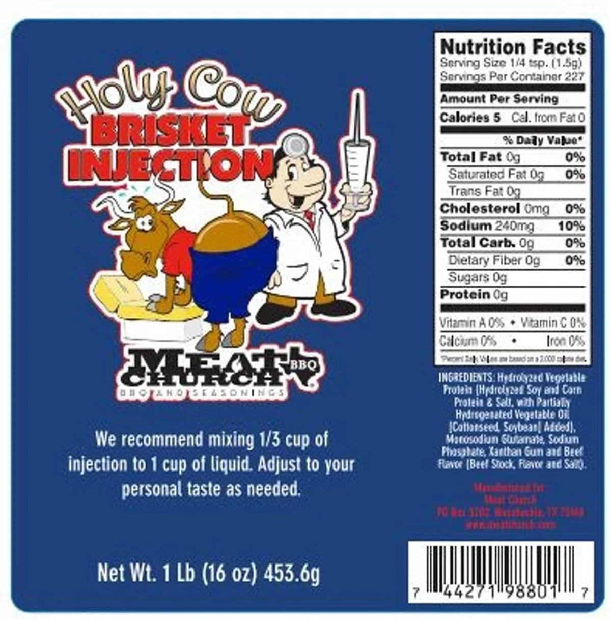 Meat Church Holy Cow 12 Oz. Bbq Rub