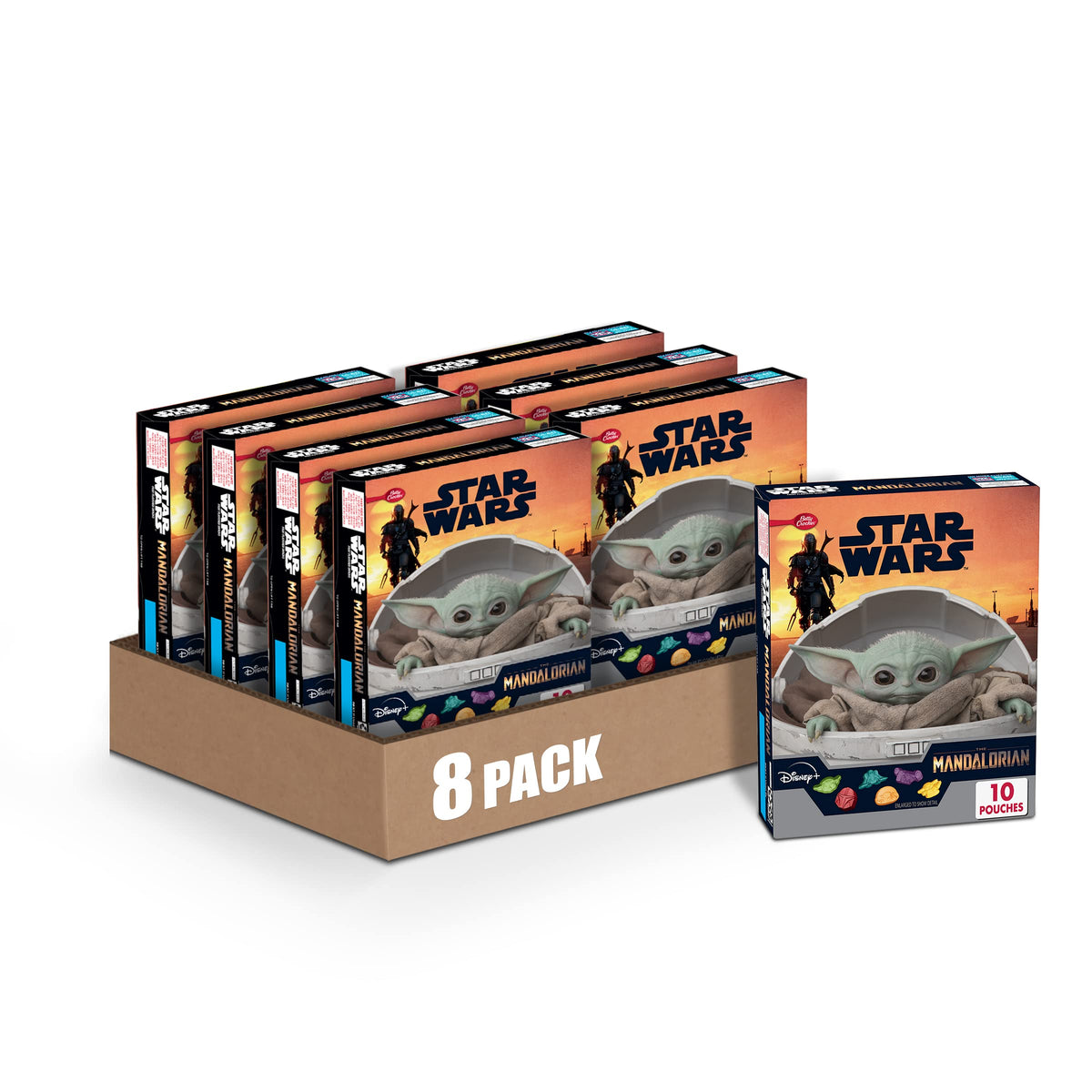Star Wars Mandalorian Fruit Flavored Snacks, Treat Pouches, 10 Ct (Pack Of 8)