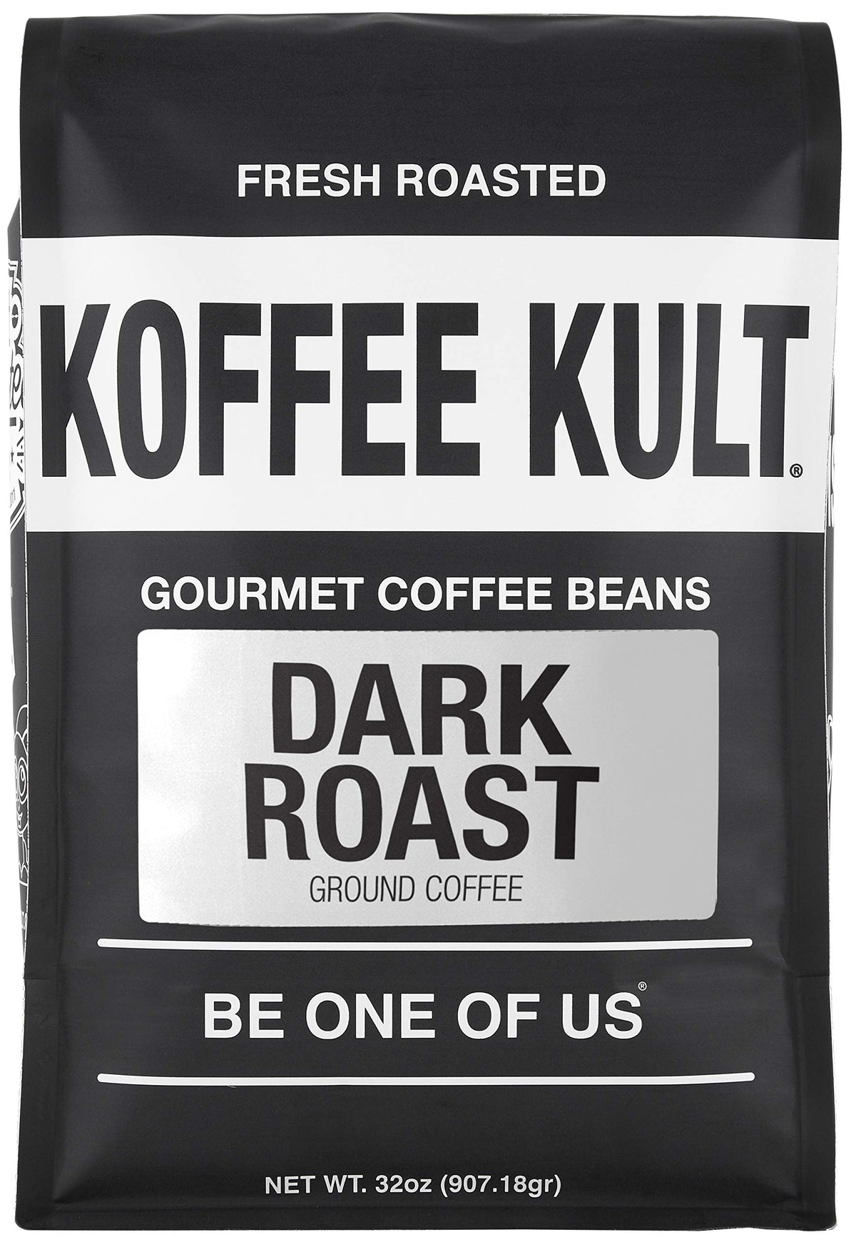 Koffee Kult Dark Roast Ground Coffee - Gourmet 100% Arabica - 32oz