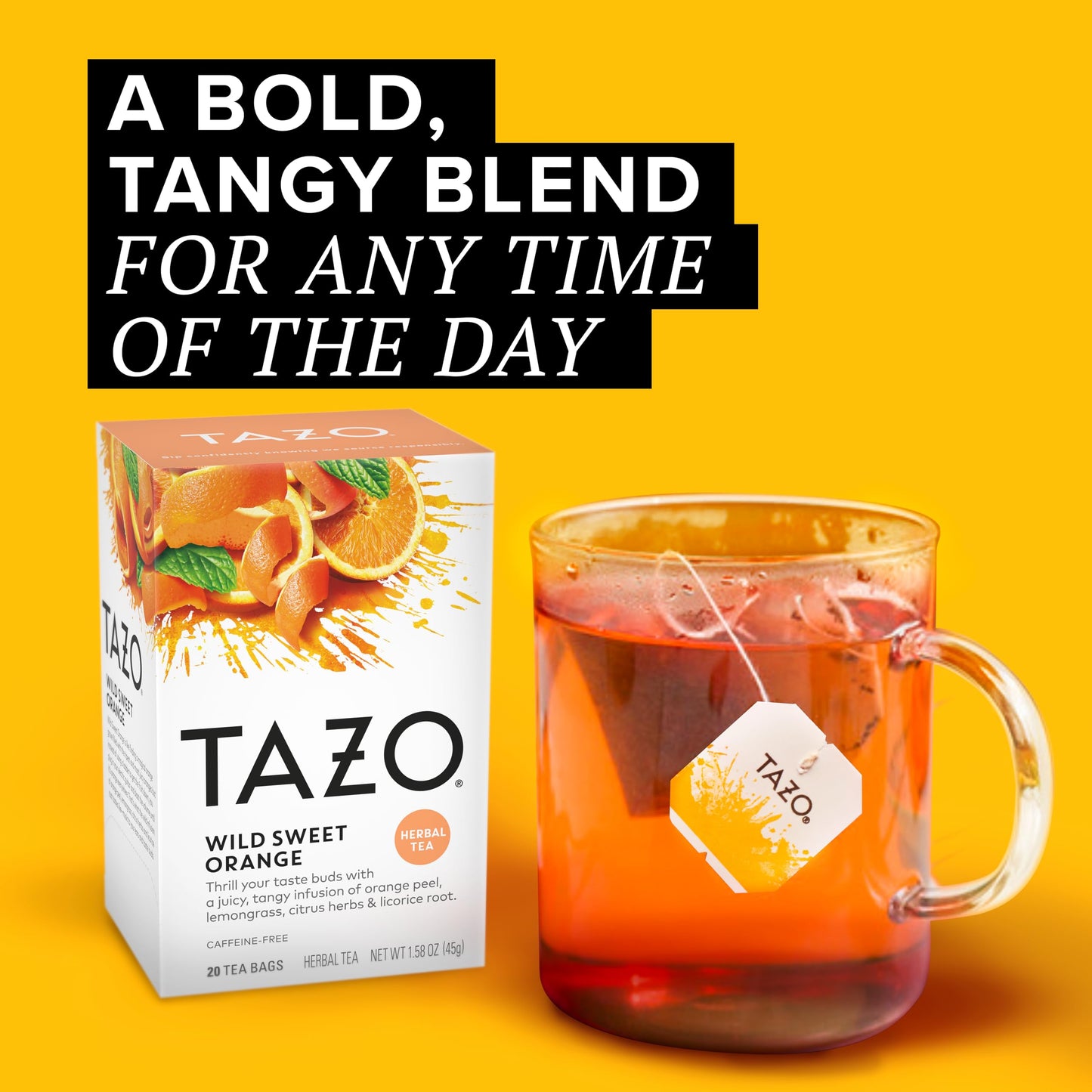 TAZO Herbal Wild Sweet Orange Tea - Pack of 3