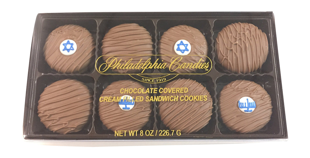 Philadelphia Candies Milk Chocolate Covered Oreo Cookies, Hanukkah Menorah Star Of David Jewish Gift