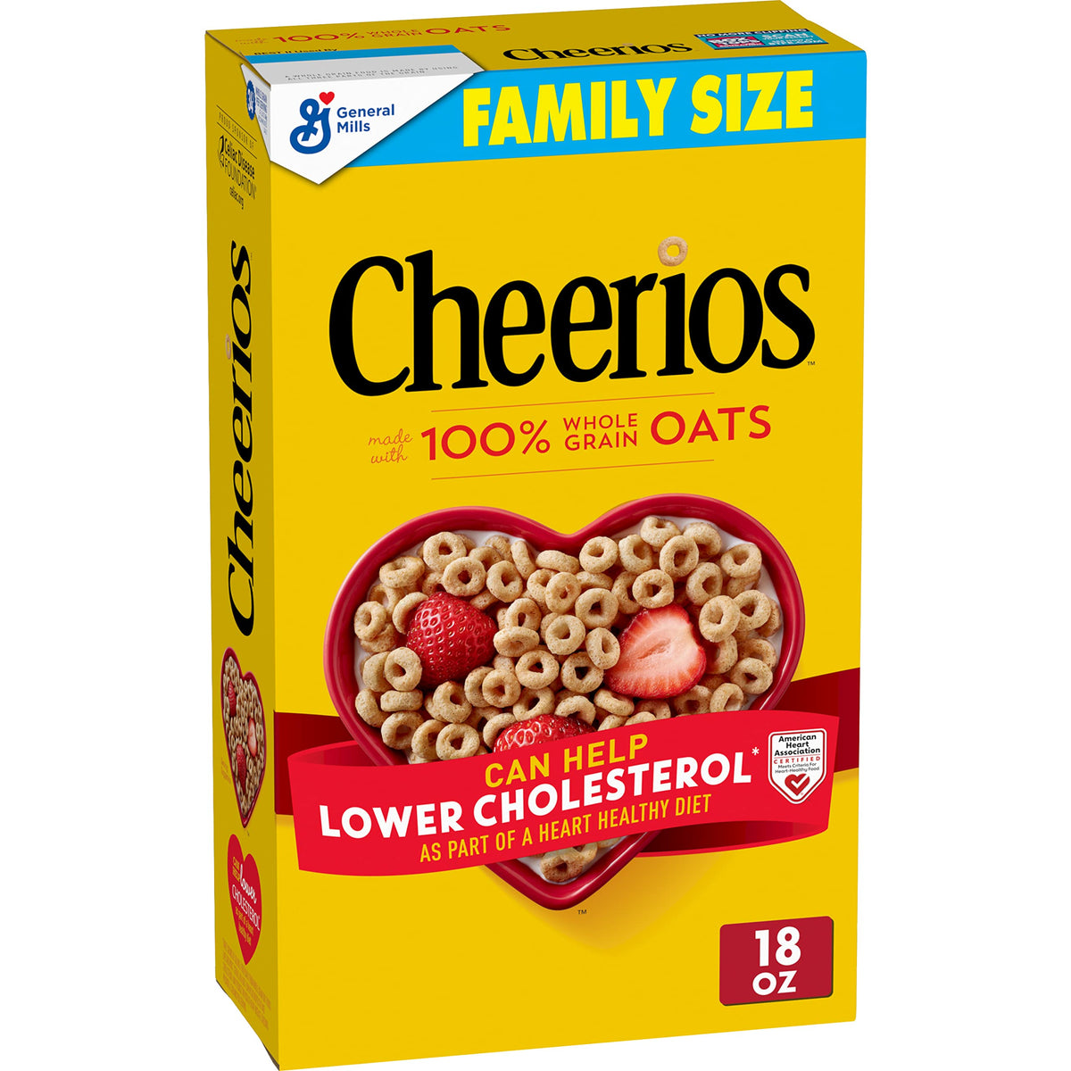 Cheerios Whole Grain Oats Cereal Gluten Free, 18 Oz (Pack Of 10)
