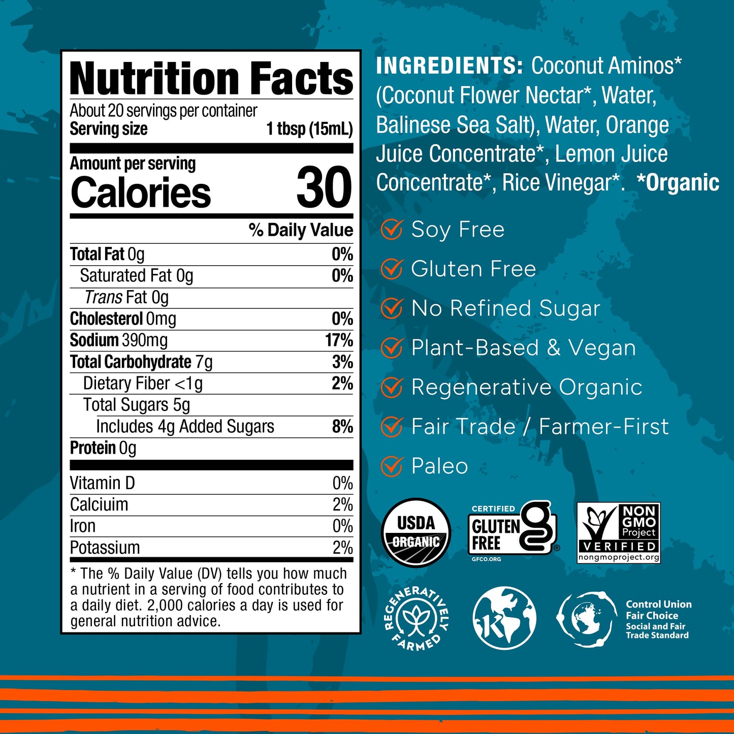 Big Tree Farms Organic Coco Aminos - Liquid Coconut Aminos, Soy-Free Sauce, Low Sodium, Soy Alternative, Gluten Free, Kosher, Marinade & Sauce, Non-Gmo - Ponzu, 10 Fl Oz (Pack Of 1)