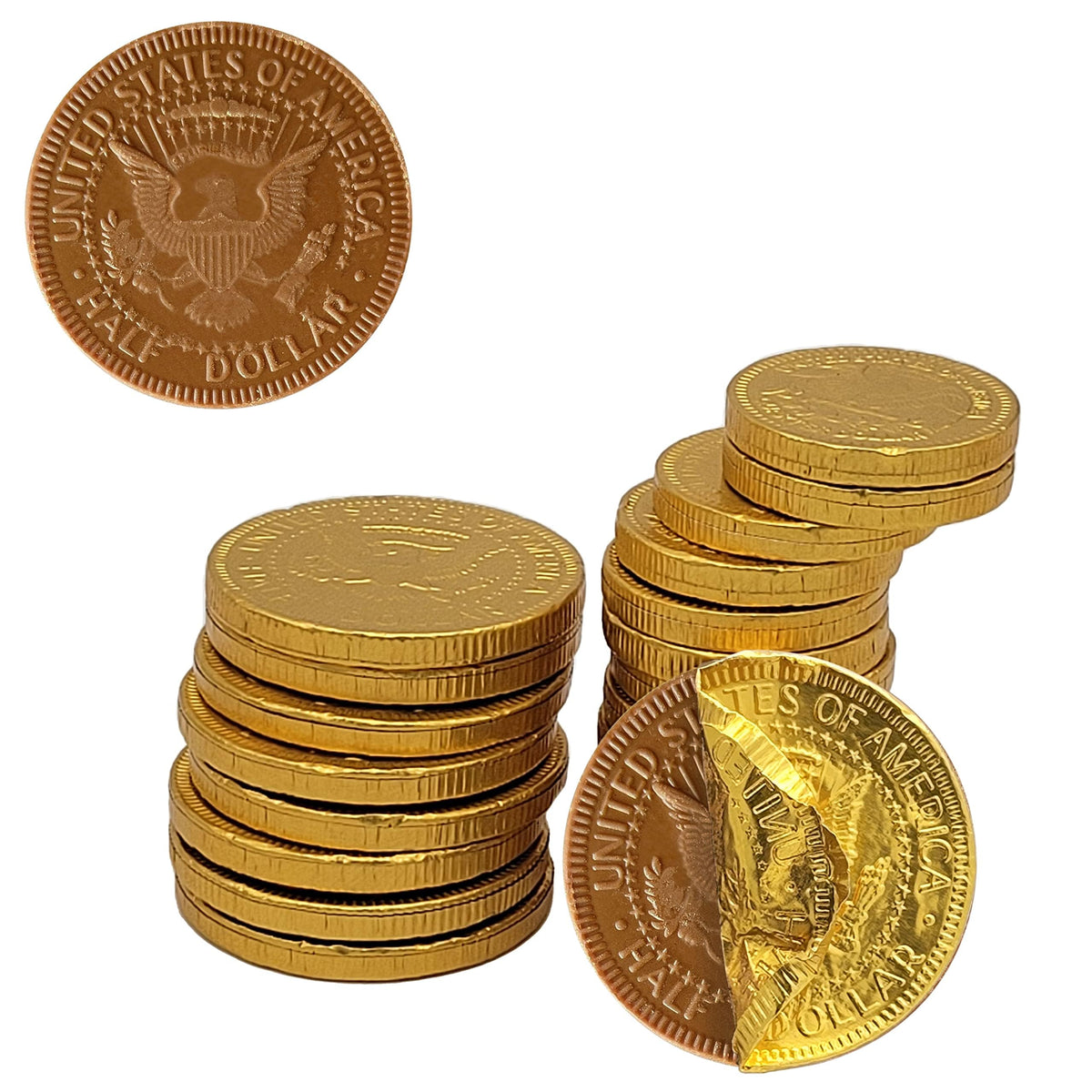 Fruidles Coins - Gold-Wrapped Nut-Free Vault Design, 2 Pounds