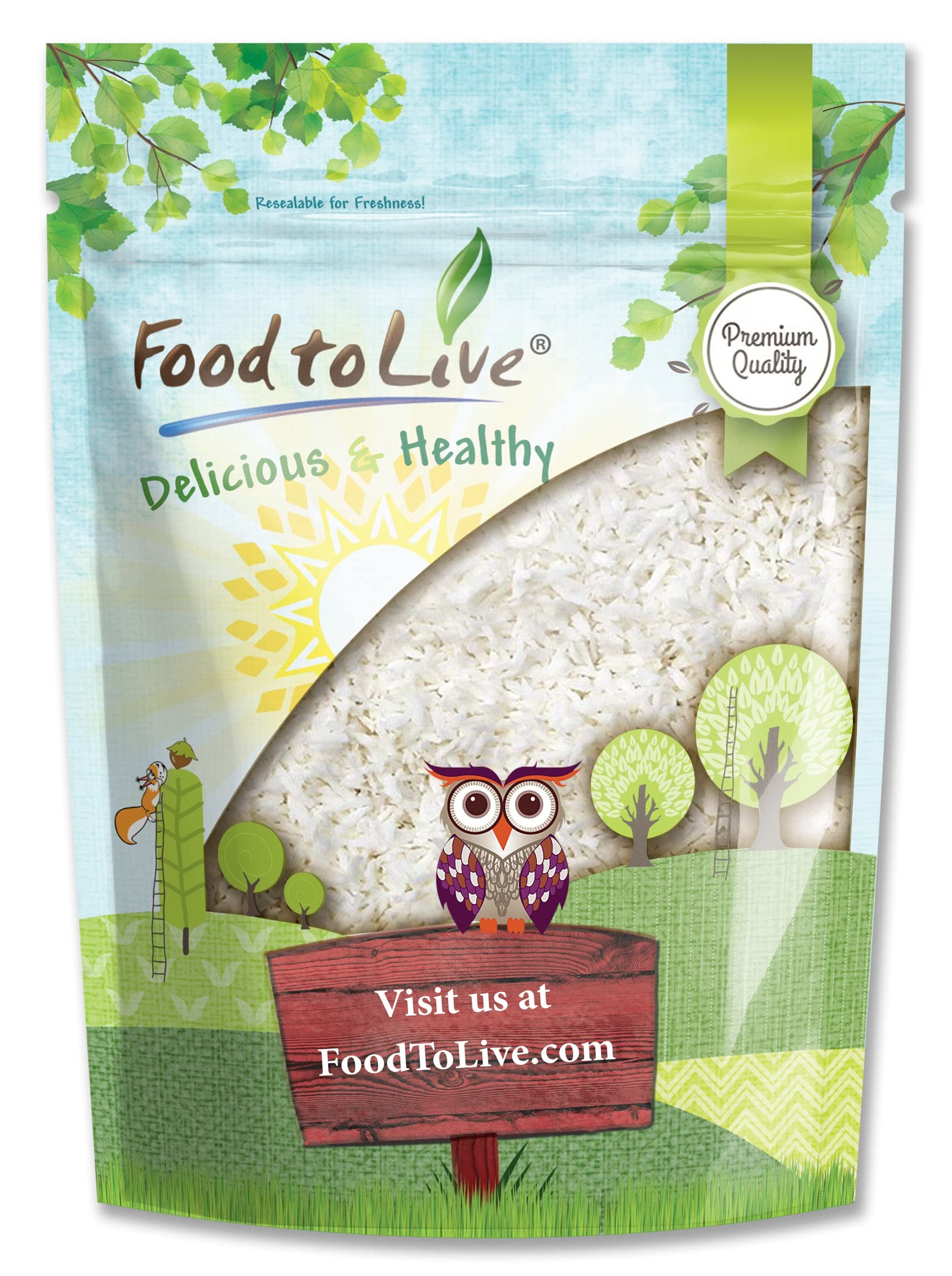 Food to Live Shredded Coconut, 12 Ounces Unsweetened Flakes, Desiccated, Kosher, Vegan, Bulk. No Sulfites Added. Rich in Dietary
