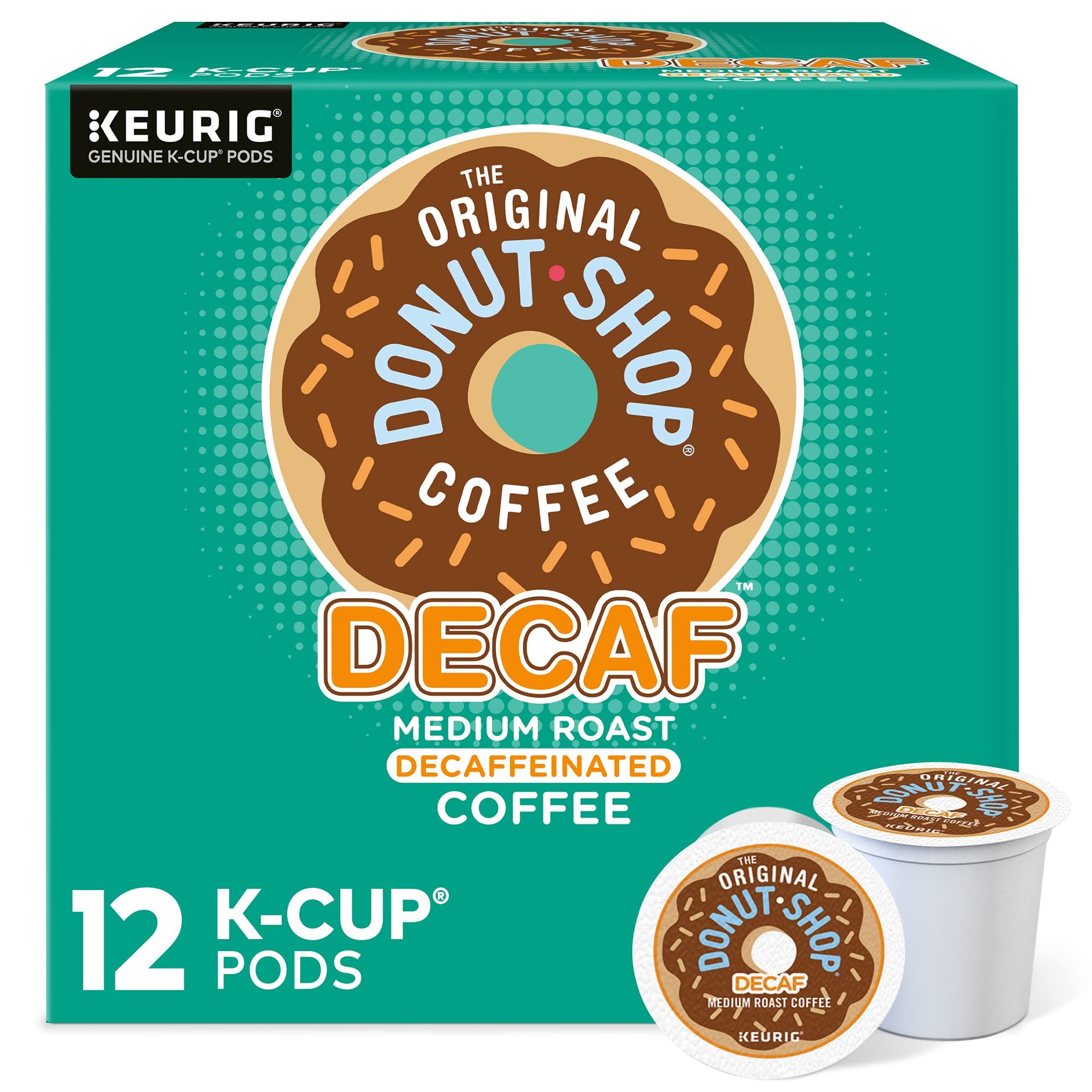 The Original Donut Shop Decaf Medium Roast K-Cup Pods, 12 Count, 4.6 Ounce