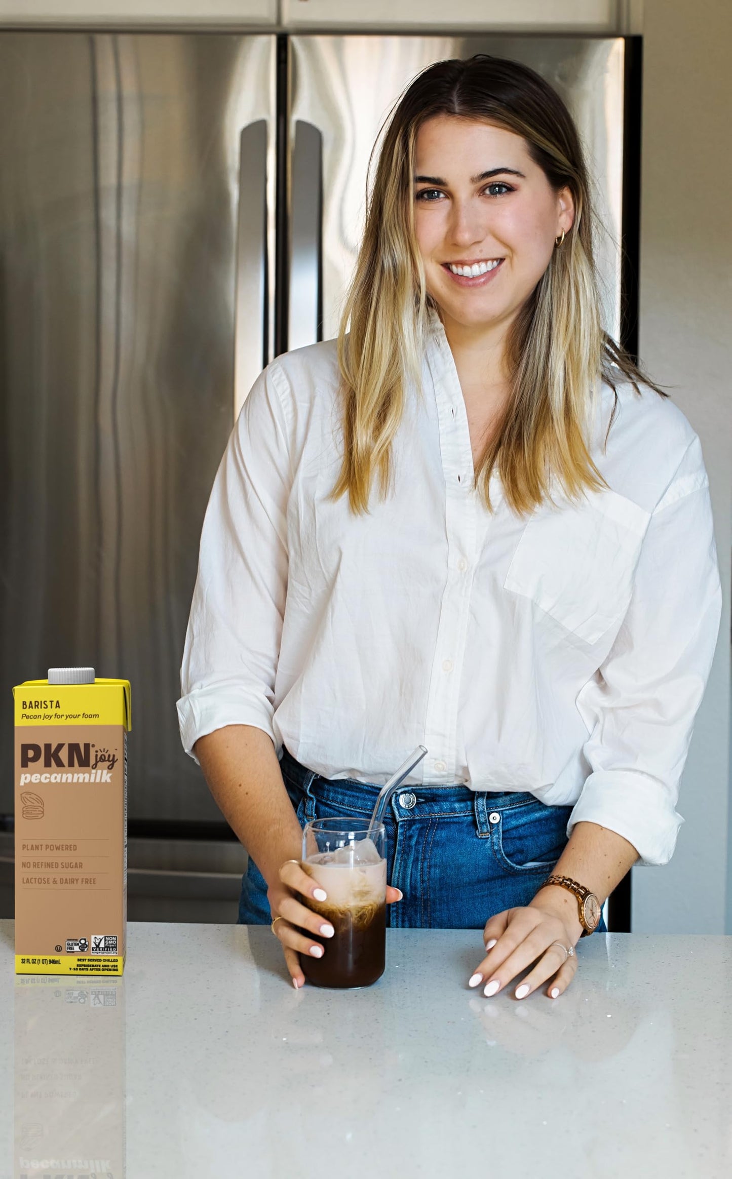 THIS PKN Pecan Milk - Barista Edition Non-Dairy Milk Alternative, Vegan, 32oz, Pack of 6