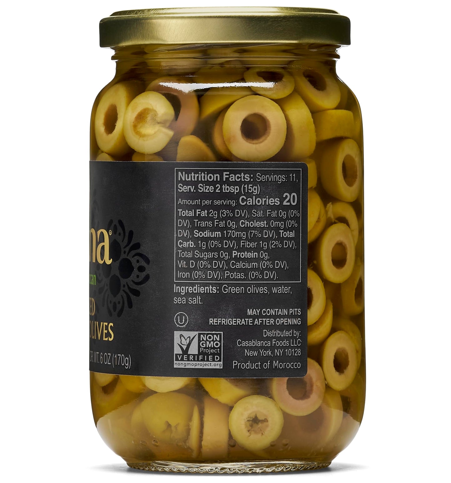 Mina Sliced Green Olives - Green Olives for Garnishing and Savory Purposes