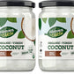 Heaven & Earth Organic Unrefined Virgin Coconut Oil, (2 Pack) 16oz | Glass Jar | Cold Pressed | Coconut Oil for Cooking, Hair & 
