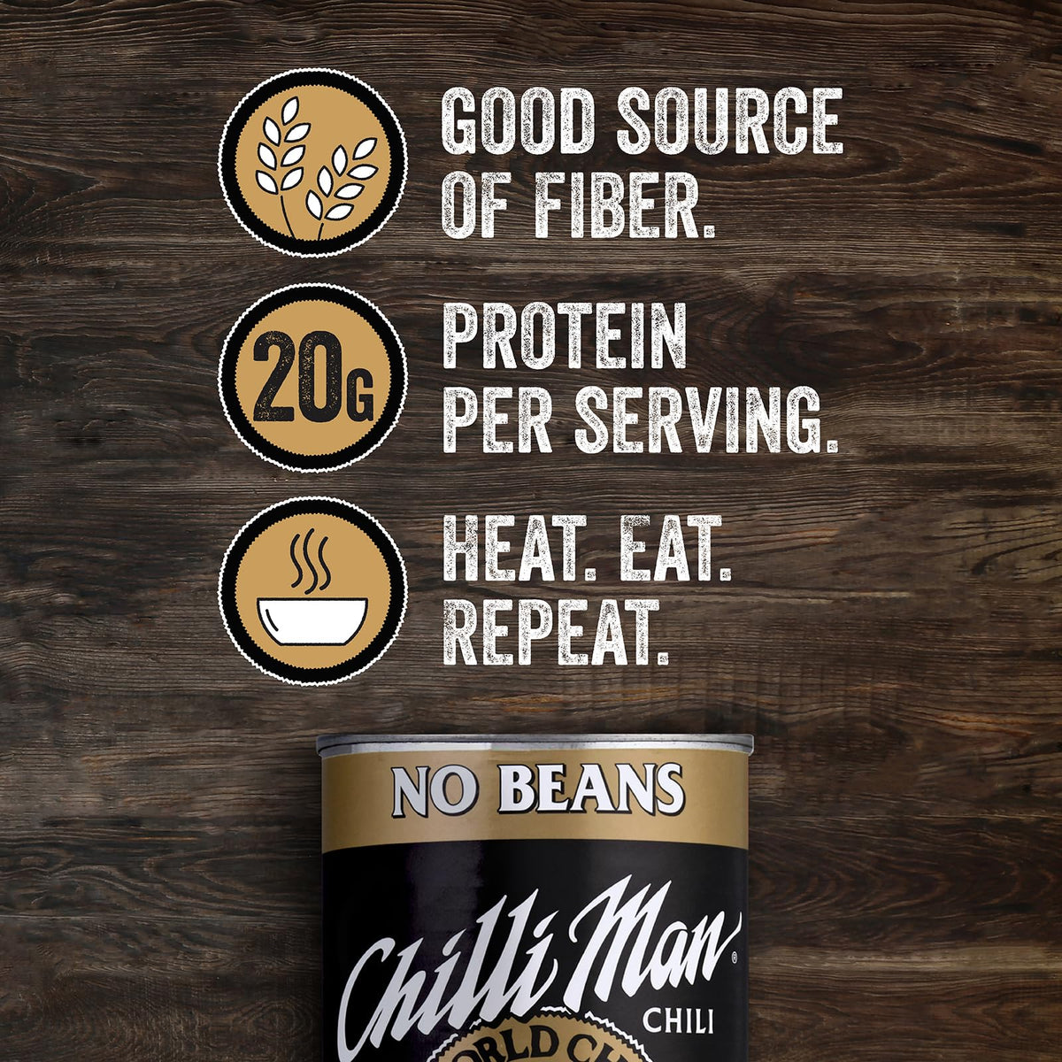 Chilli Man Canned Chili With No Beans (Pack Of 12), 15 Ounce Can