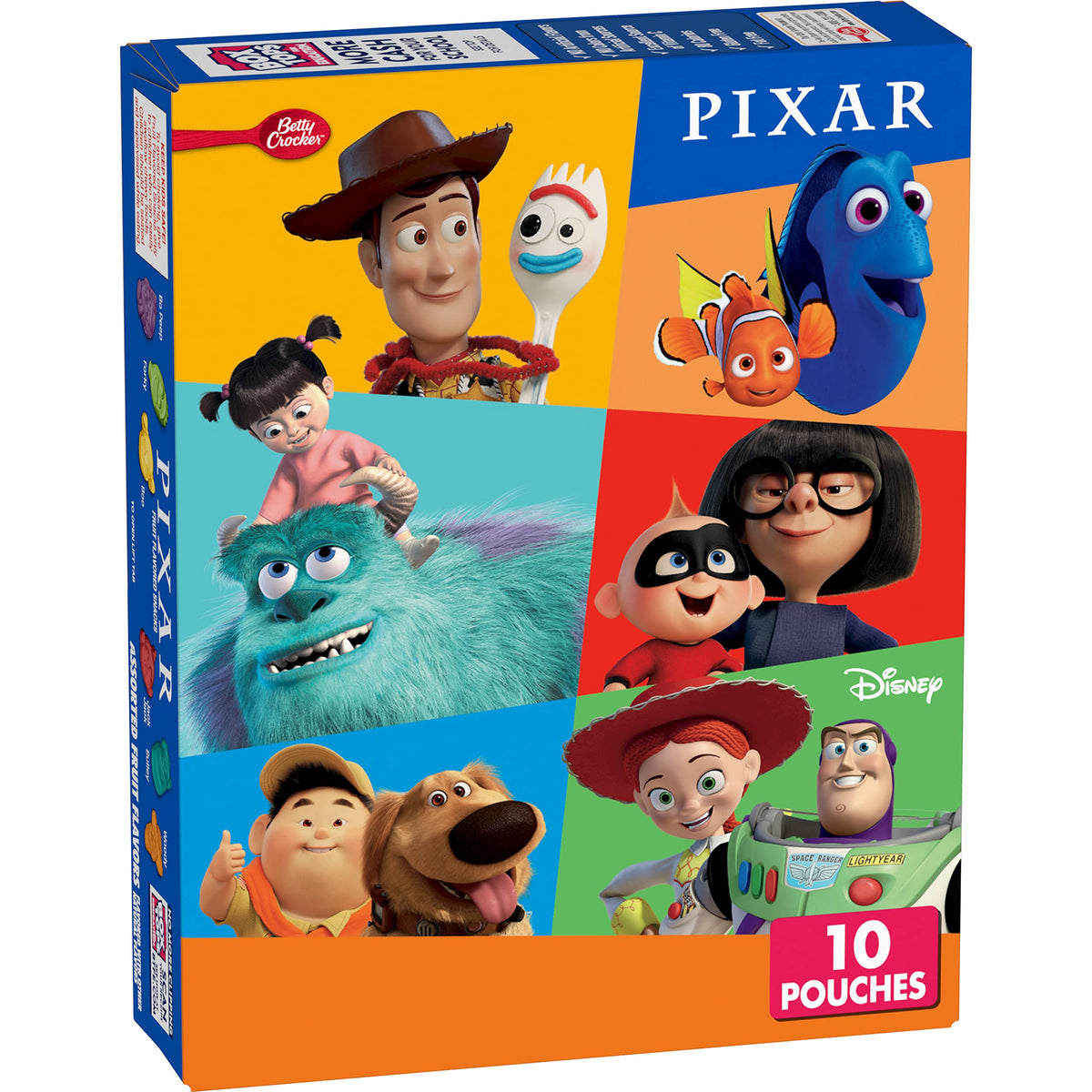 Disney Pixar Fruit Flavored Snacks, Gummy Treat Pouches, 10 Ct