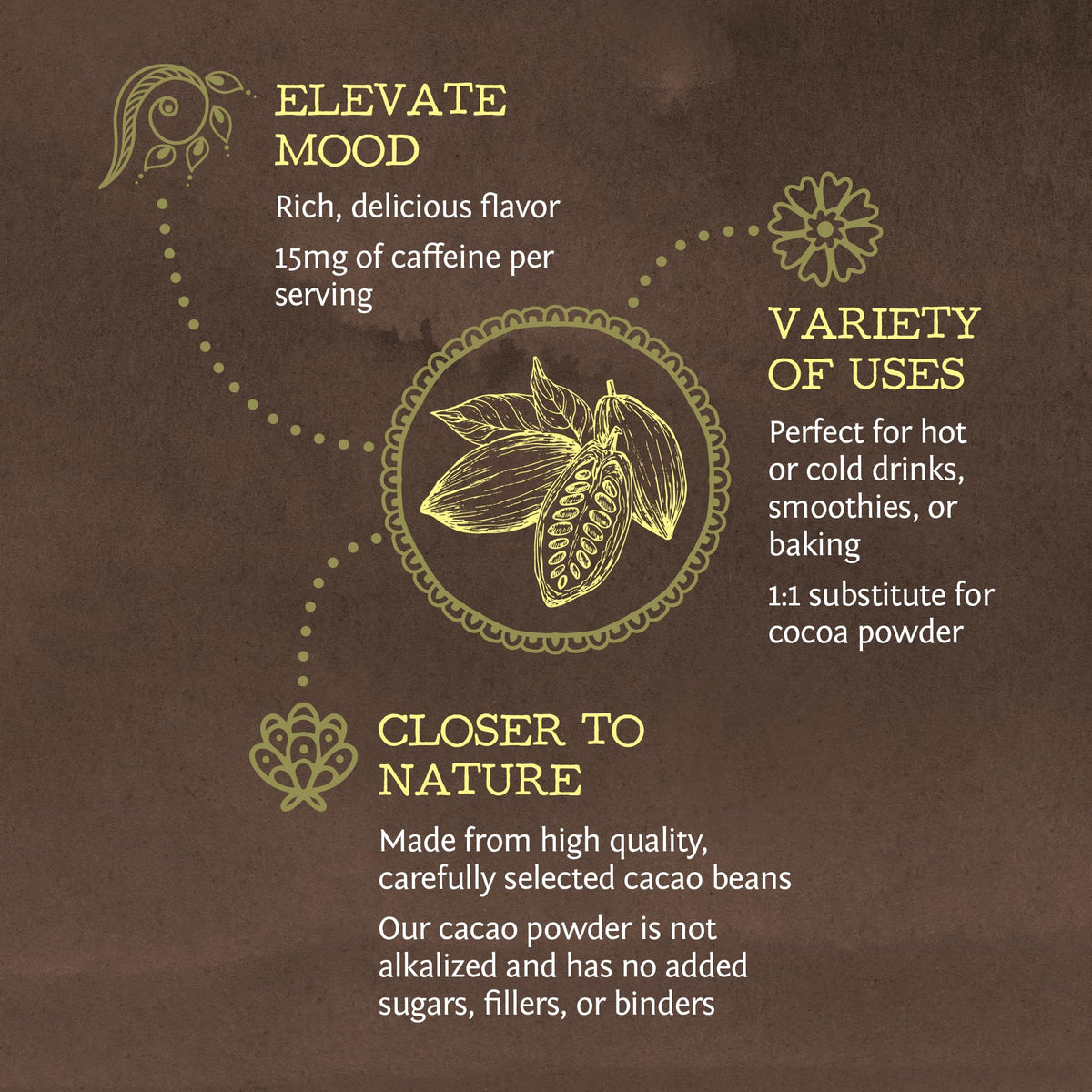 Organic Cacao Powder | Baking & Smoothie Additive | 225G Pouch (45 Srv) Be Well