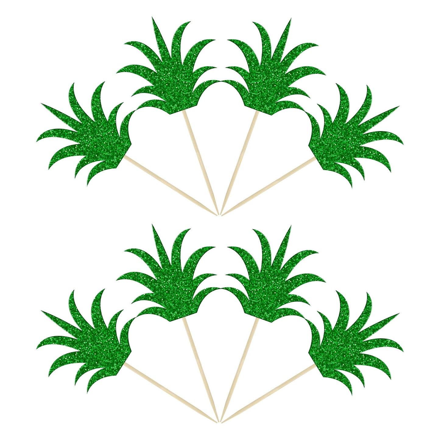 Gyufise 36Pcs Pineapple Cupcake Toppers Donut Cake Toppers Pineapple Cute Cupcake Picks For Summer Luau Tropical Hawaiian Party Cake Decorations