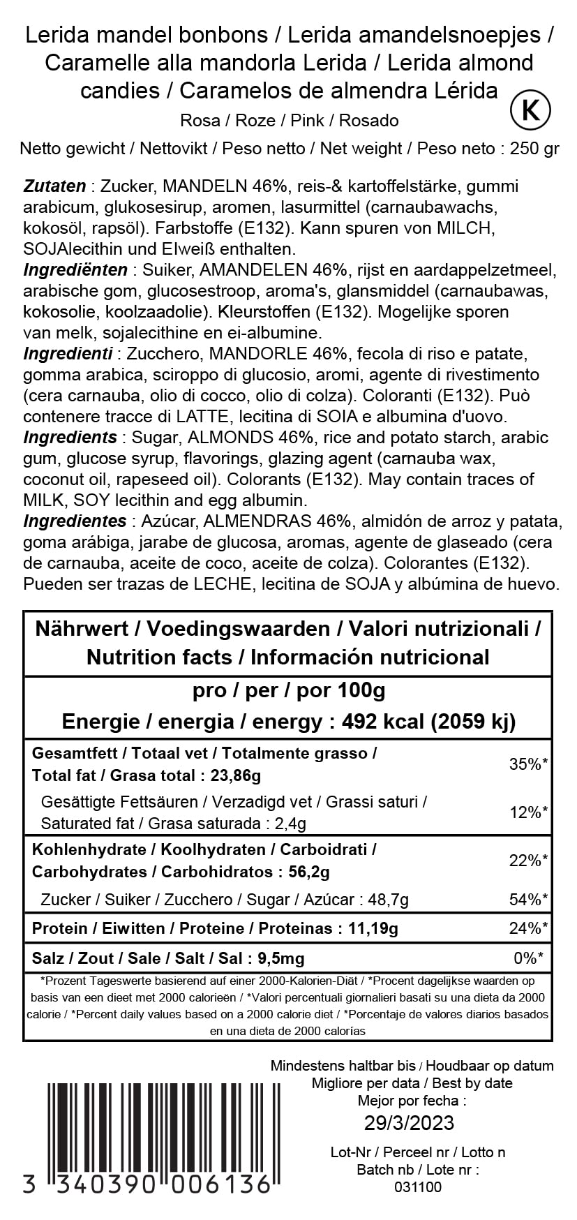 Medicis Enhanced Candied Almond Dragees (French Jordan Almonds) Sugar Coated Candies Ideal As A Party Favor For Weddings And Baby Showers, 75 Count Bag 8.8Oz, Pink
