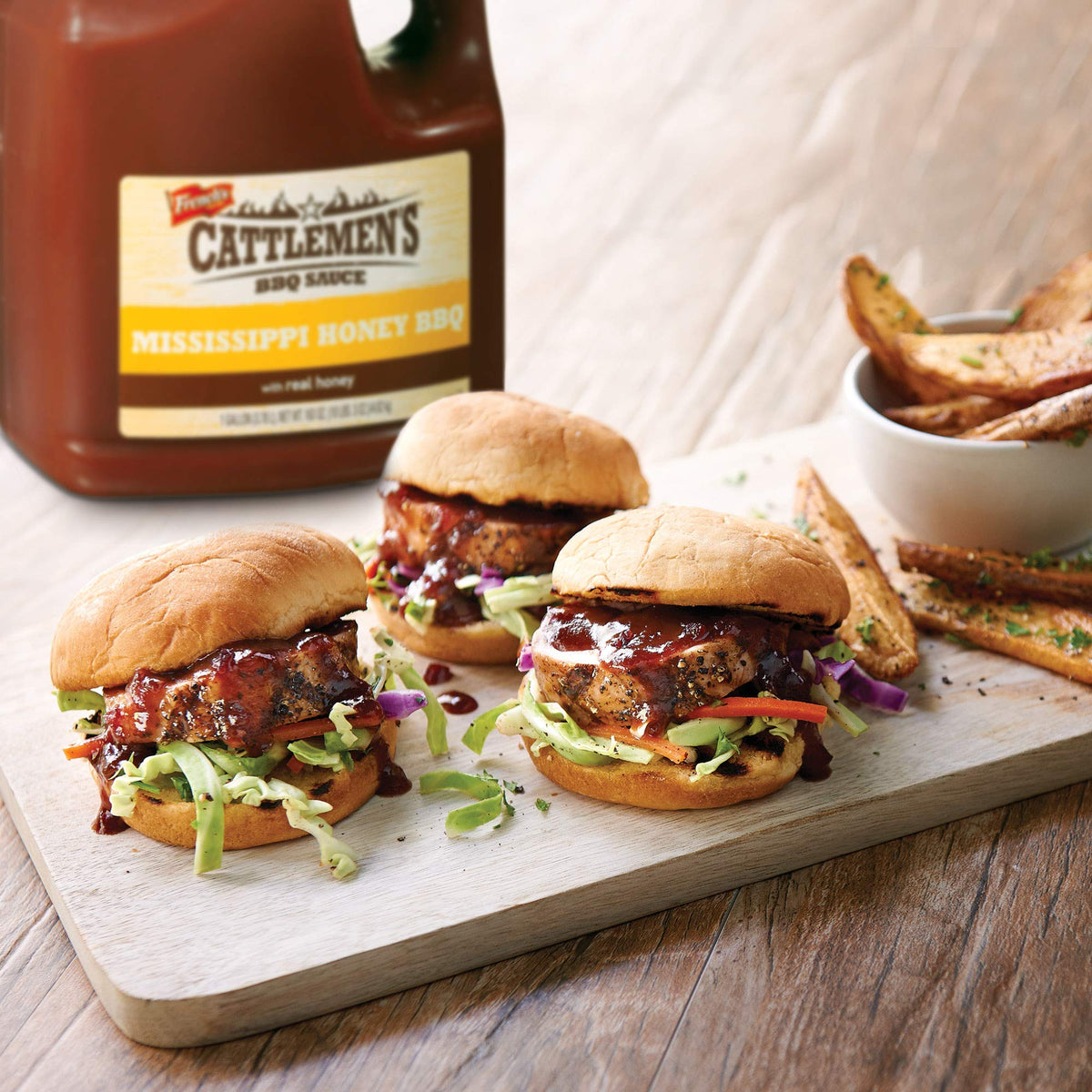 Cattlemen's Mississippi Honey BBQ Sauce, 1 gal - One Gallon Bulk Container of Mississippi Honey Barbecue Sauce Blend of Honey, V
