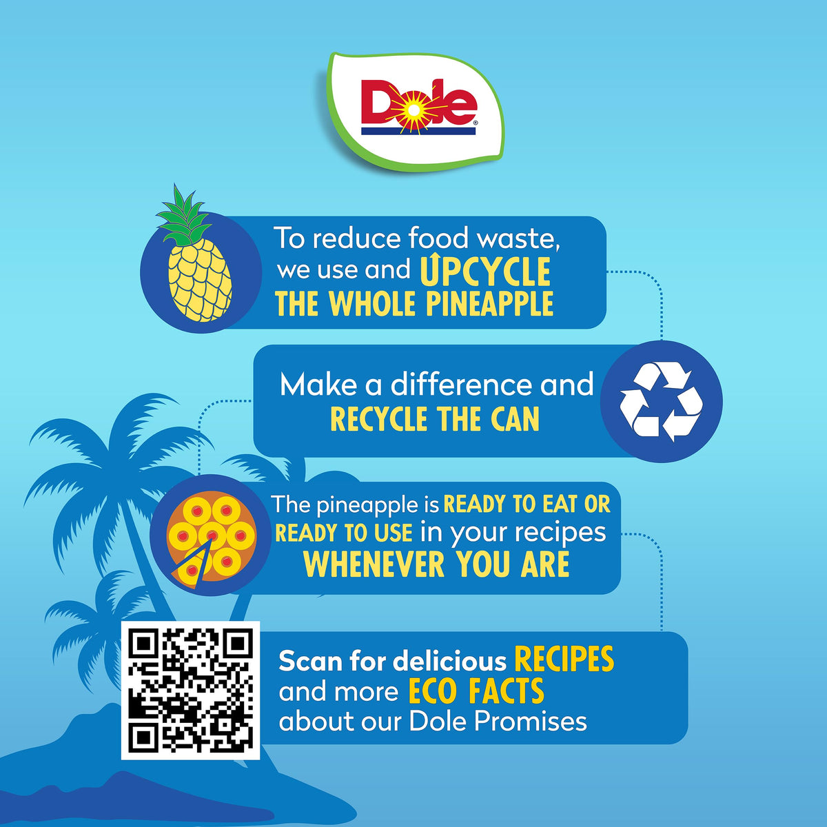 Dole Pineapple Slices in 100% Pineapple Juice - Dole Fruit Cans - 8 oz Fruit Cans - 12 Pack