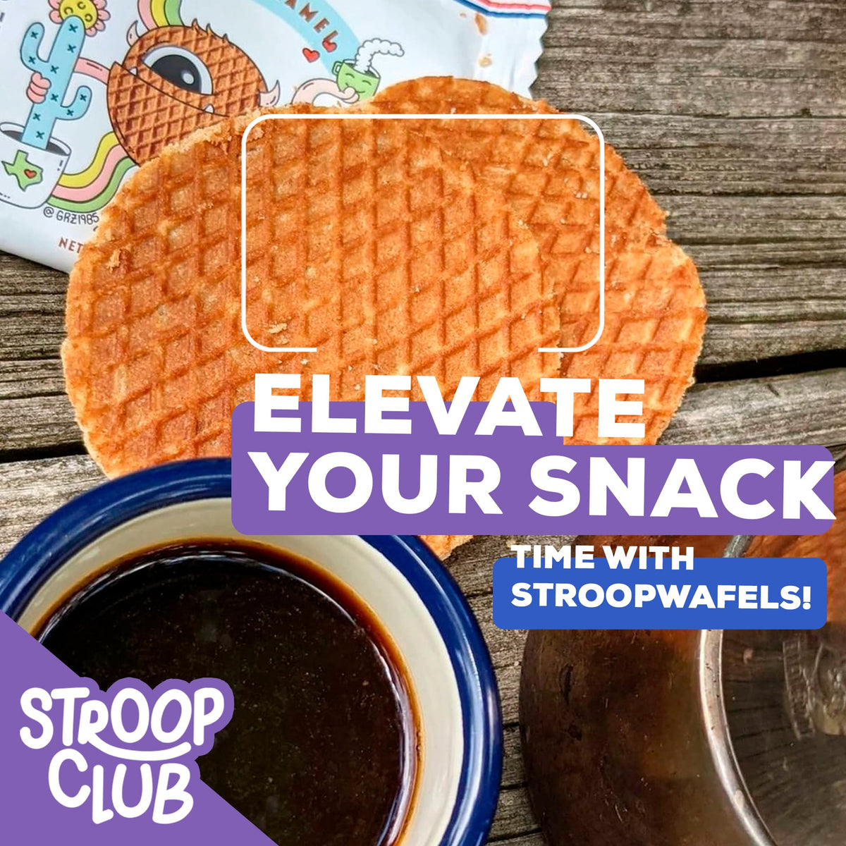 Stroop Club Chai Infused Organic Stroopwafel Caramel Treats | Vegan, Plant-Based And Dutch-Approved Indulgence - 12 Vegan Waffle