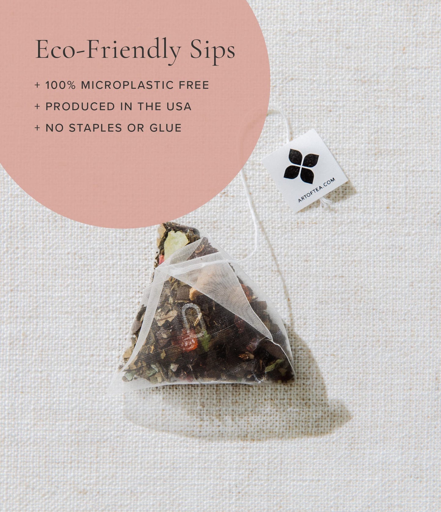 Art of Tea | Rose Black | 50 Eco Friendly Pyramid Tea Bag Sachets
