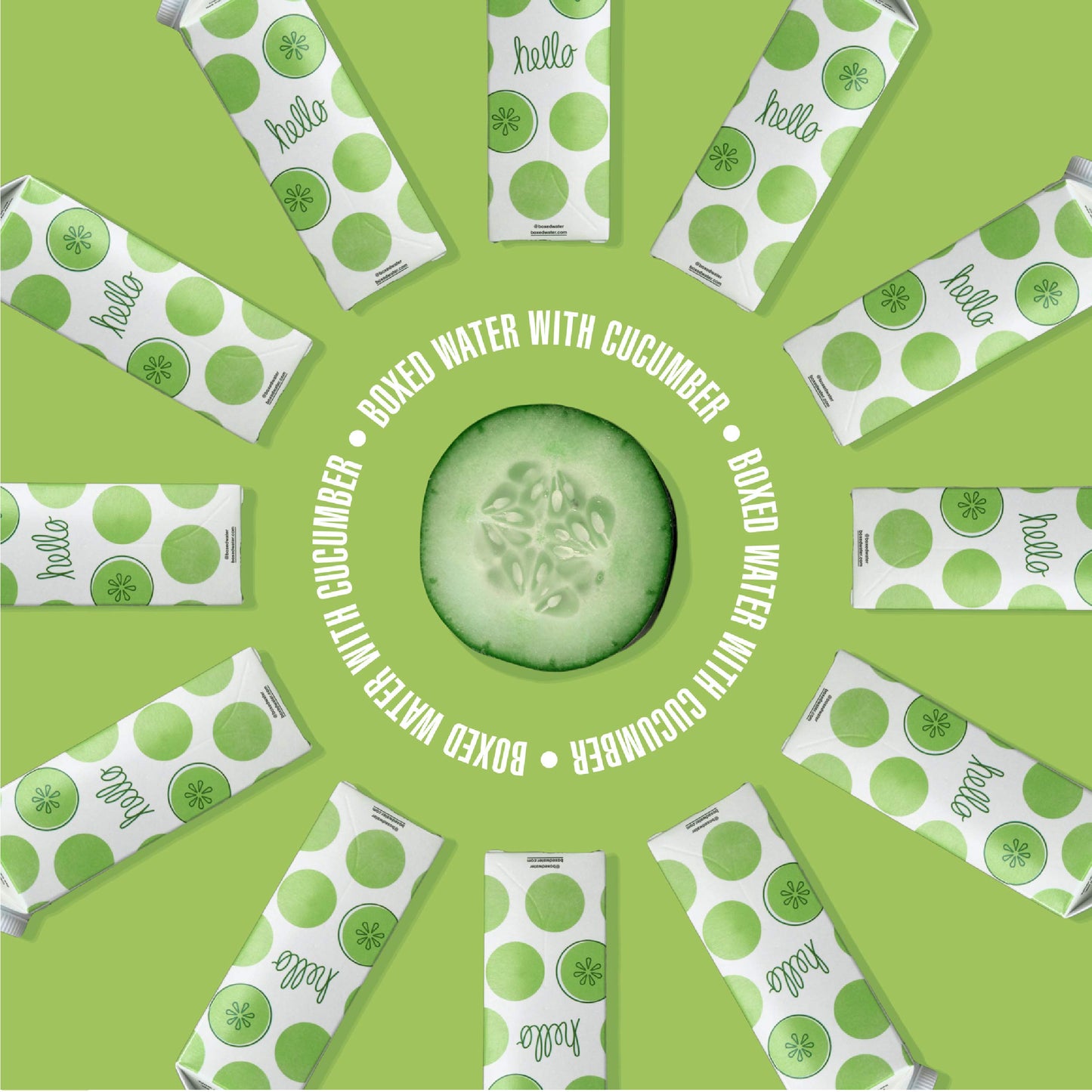 BOXED WATER IS BETTER Cucumber Flavored Water - 16.9 oz (12 Pack) - Purified, Zero Calories, Plant-Based Boxes