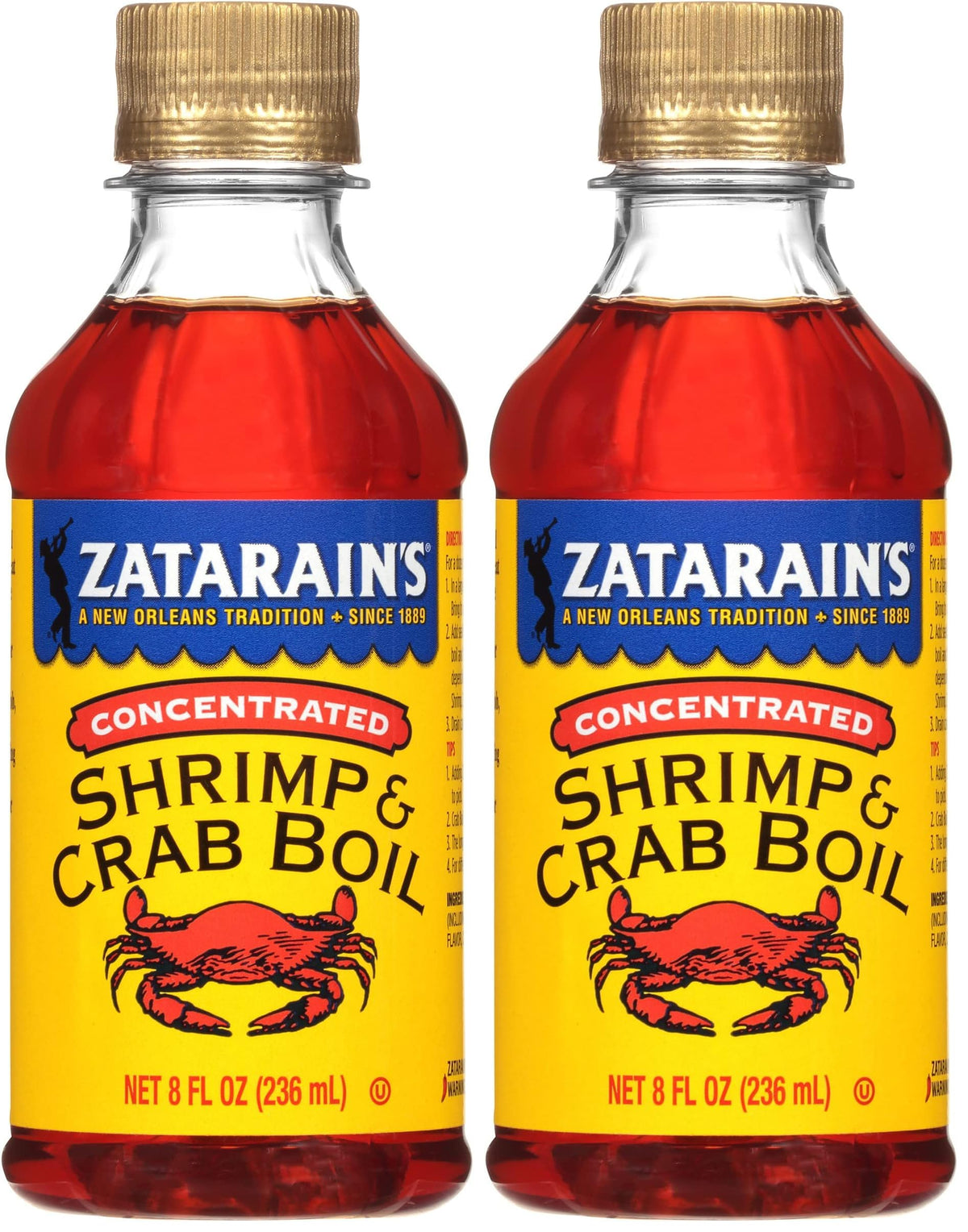 Zatarain s Concentrated Shrimp & Crab Boil, 8 fl oz (Pack of 2)