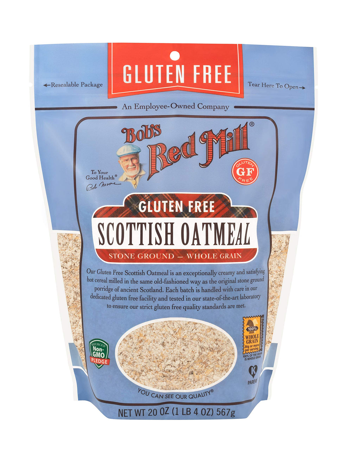 Bob's Red Mill Gluten Free Scottish Oatmeal, 20-ounce (Pack of 4)