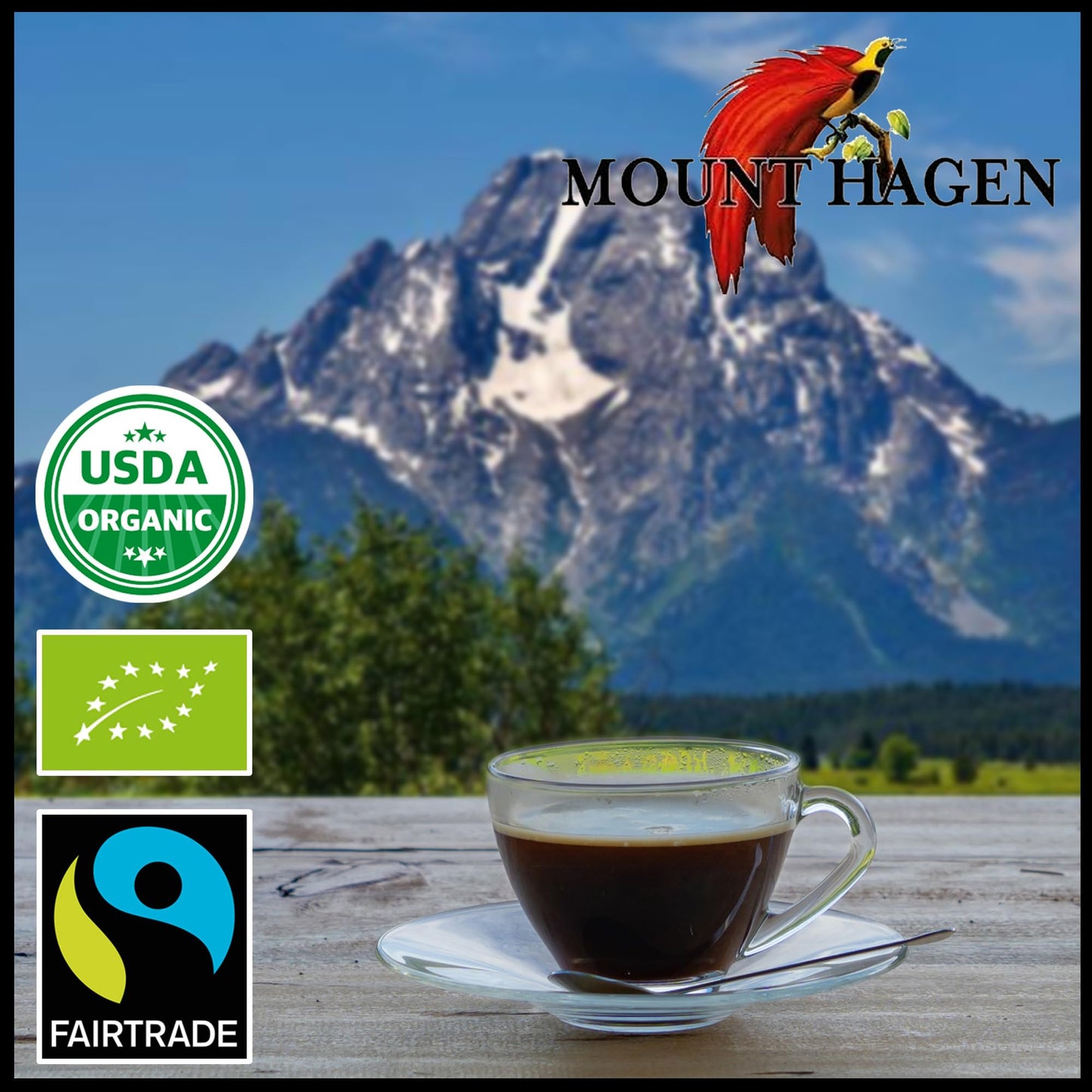 Mount Hagen 7.05oz Organic Freeze Dried Instant Decaf Coffee | Made From Organic Medium Roast Arabica Beans | Fair-Trade, Eco-fr