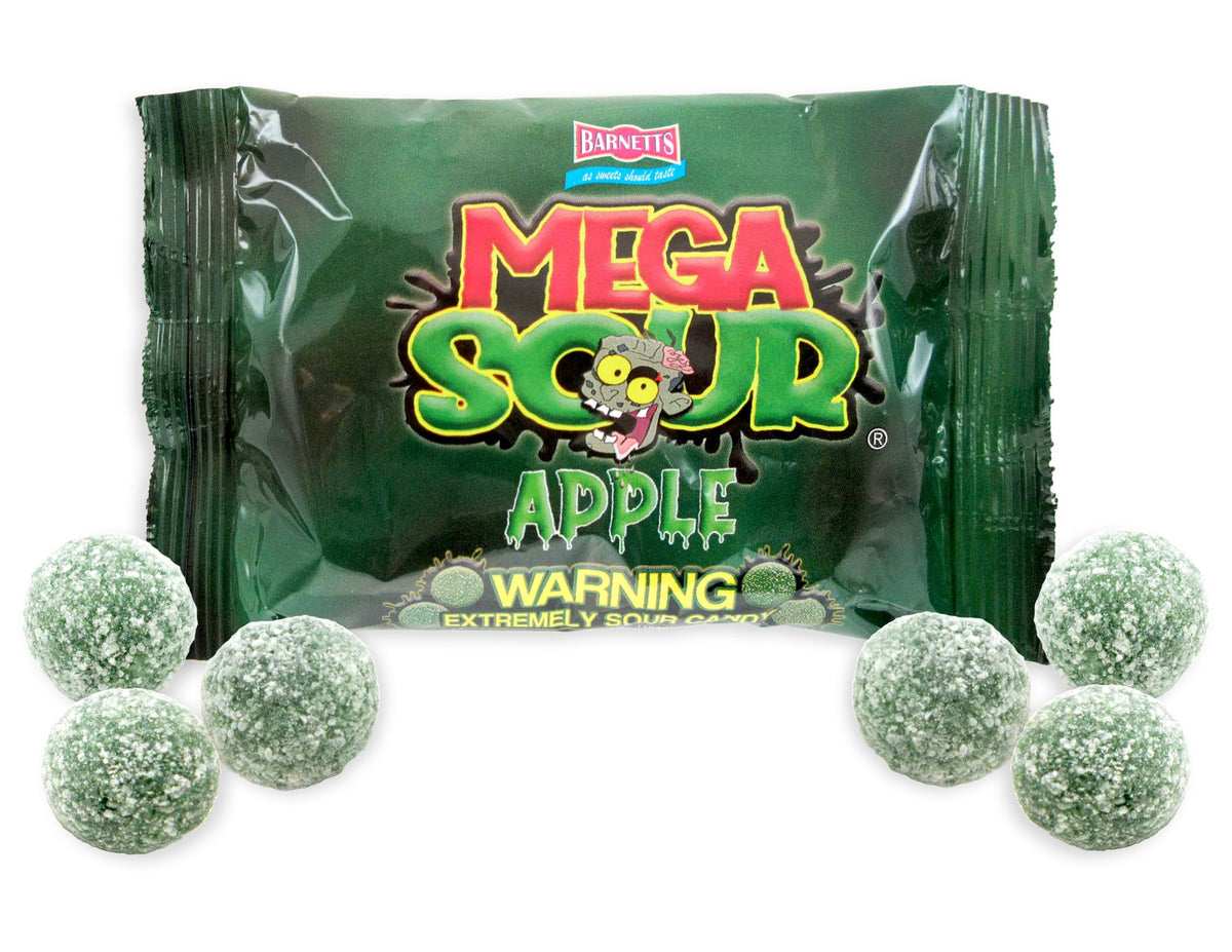 LYZAS SWEETS & TREATS Mega Sour Bombs - Extremely Sour Candy Gift - Green Apple - 3.2 oz Bag
