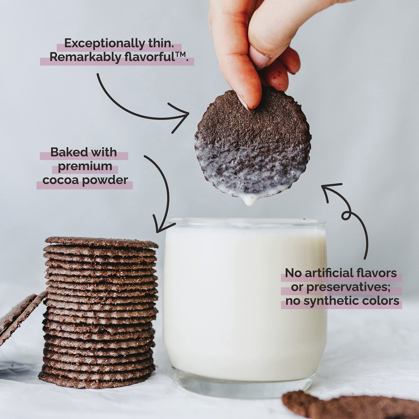 Dewey'S Bakery Brownie Crisp Cookie Thins | No Artificial Flavors, Synthetic Colors Or Preservatives | Baked In Small Batches |