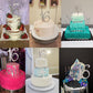 Honbay Cake Topper Premium Sparkly Crystal Rhinestones 4.4x3.7 Inch for Sweet 16 Birthday Party - 16 Silver