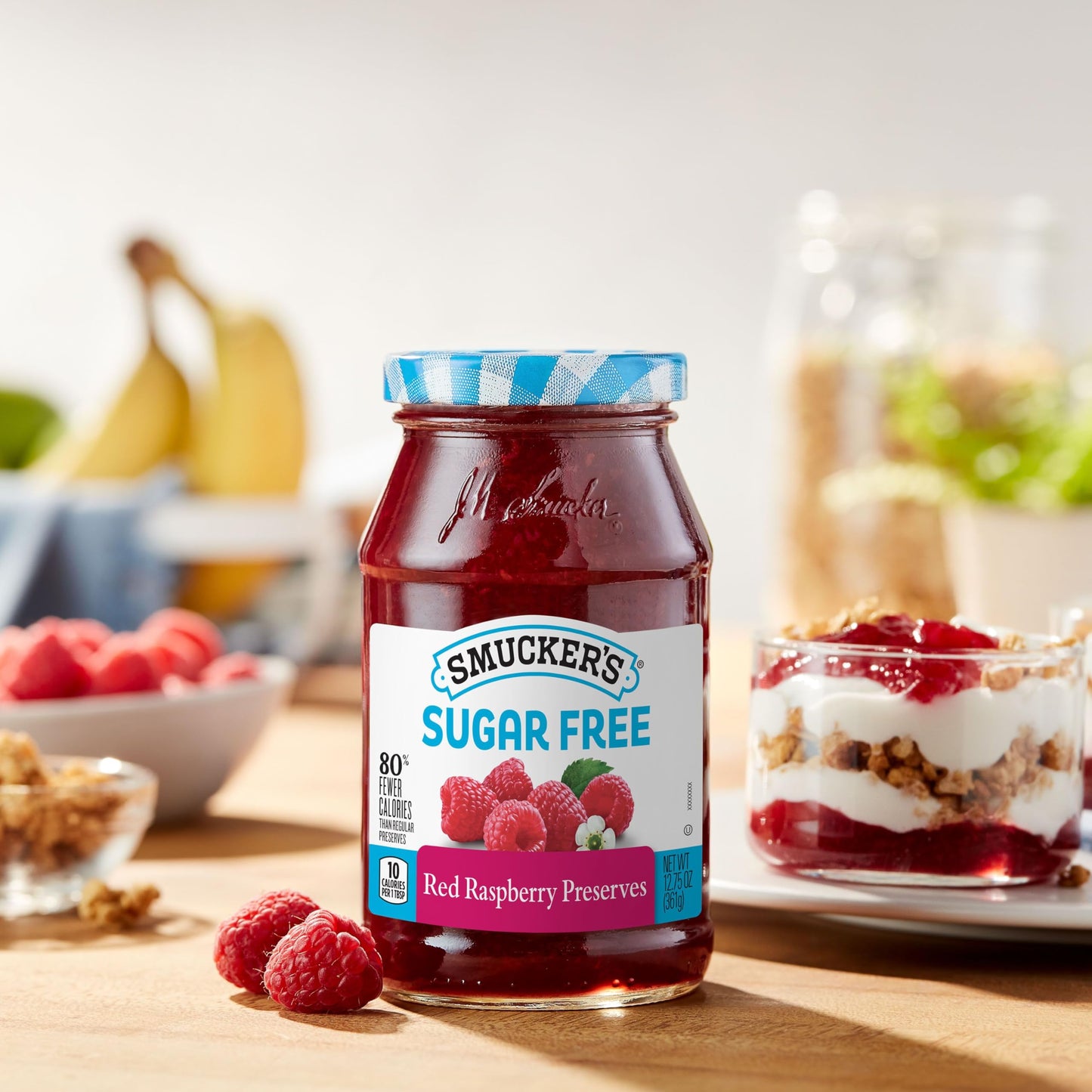 Smuckers Sugar Free Red Raspberry Preserves, 12.75 Ounces