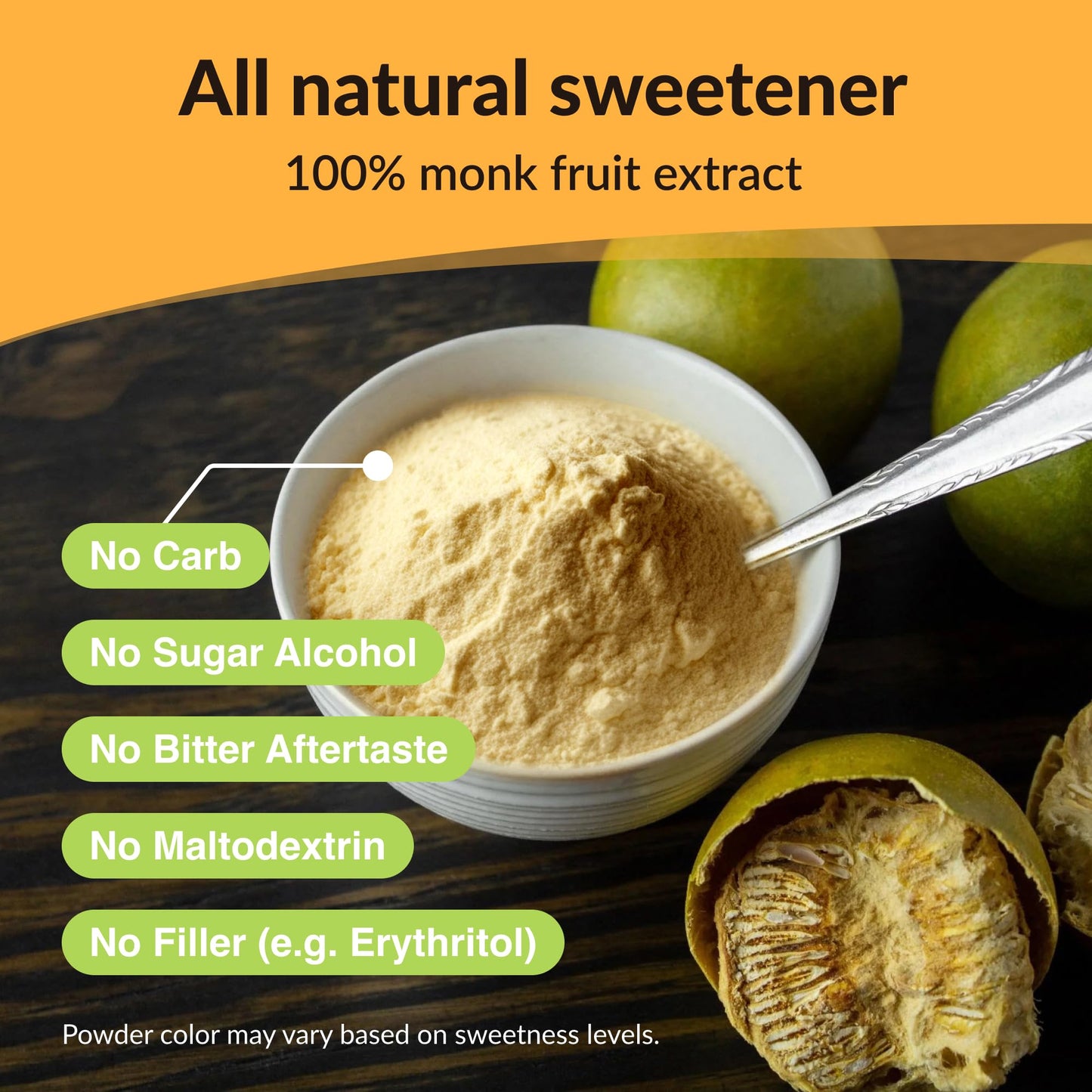 Namanna Pure Monk Fruit Sweetener - Zero Calorie, Zero Carb, Paleo And Keto Safe - (7% Mogroside V, 200G, 1,110 Servings) - 5 Pa