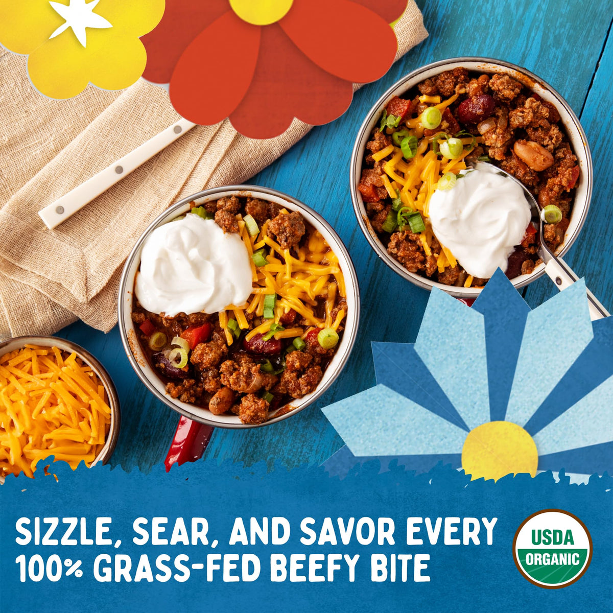 Verde Farms, Ground Beef 80% Lean/20% Fat, Organic, Grass-Fed, 1 lb