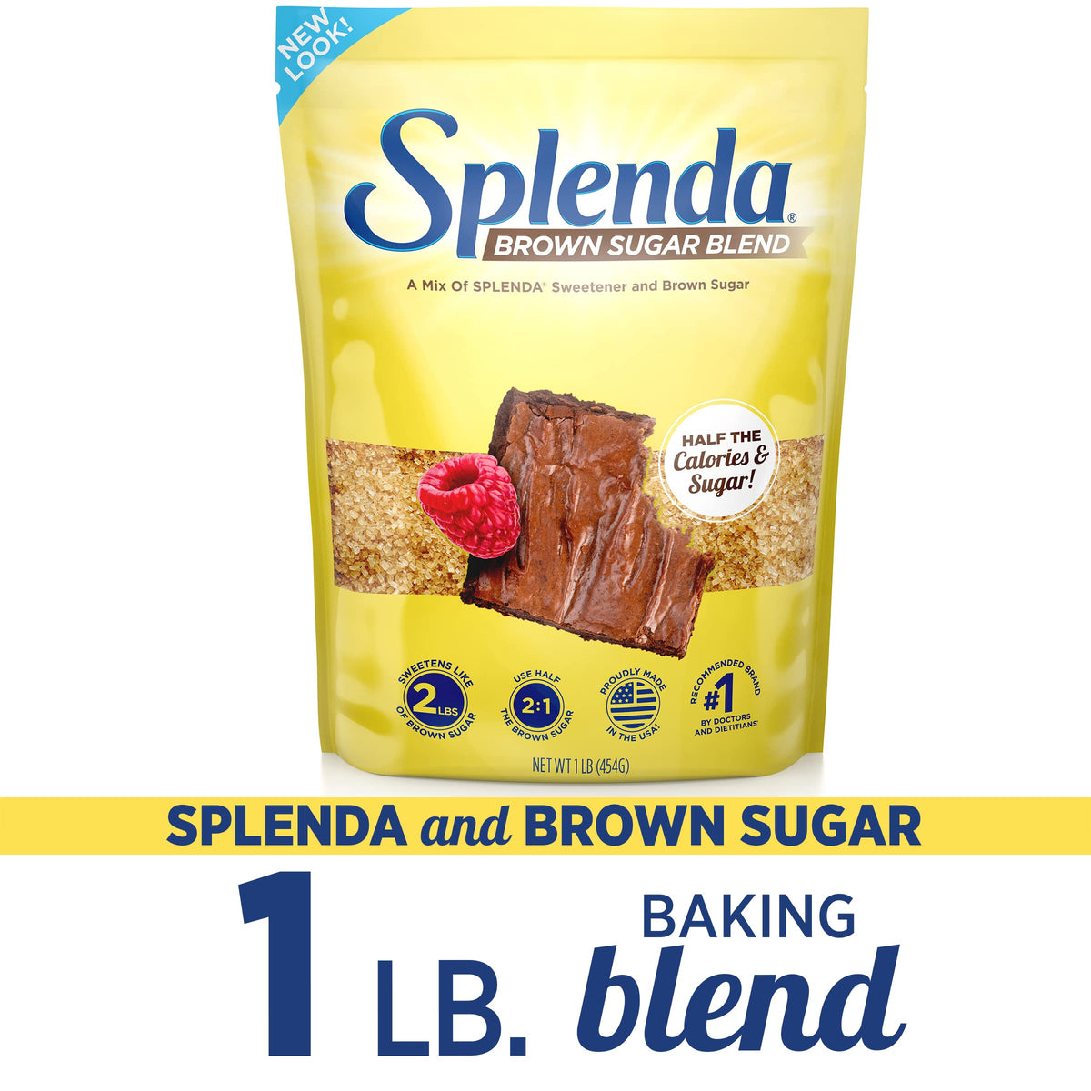 SPLENDA Brown Sugar Blend for Baking, 1 Pound Bag (Pack of 2)