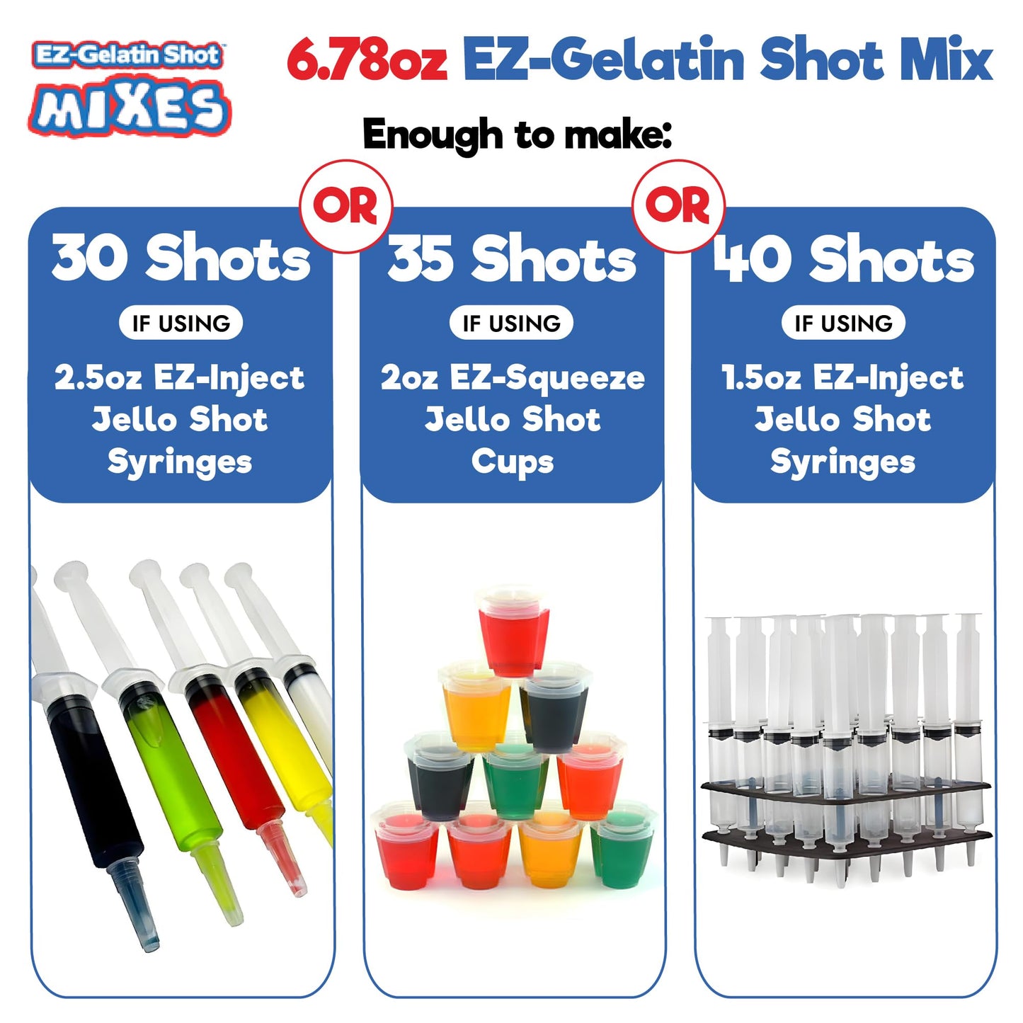 Orange Crushed Jello Shot Mix 6.78 Oz - Enhanced Gluten-Free Jello Mix For Tasty Jello Shots - Easy To Make Ez Gelatin Powder Mix For Jello Shots - Mature-Themed New Year And Holiday Party Supplies