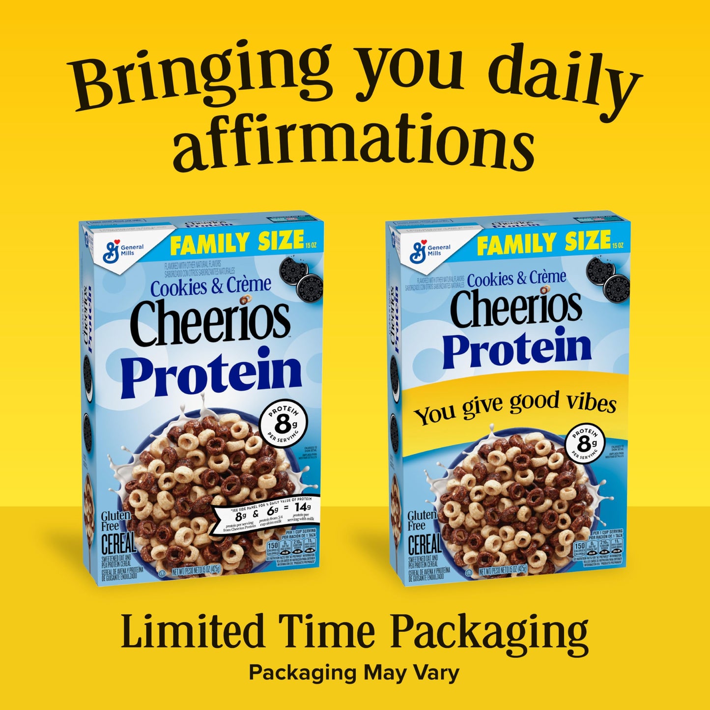 Cheerios Protein Cereal, Cookies and Crme, 8g Protein, Family Size, 15 oz