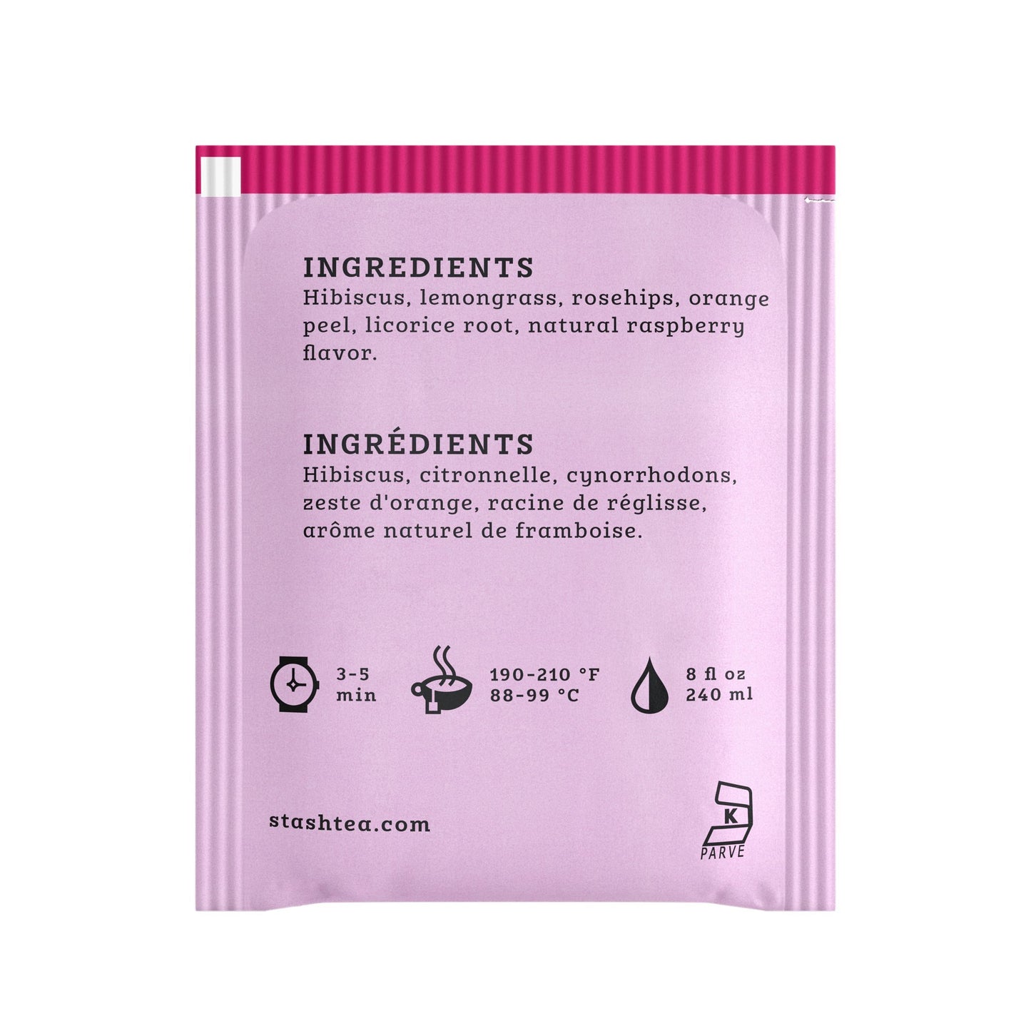 Stash Wild Raspberry Herbal Tea, Caffeine Free, 20 Count, Pack of 1
