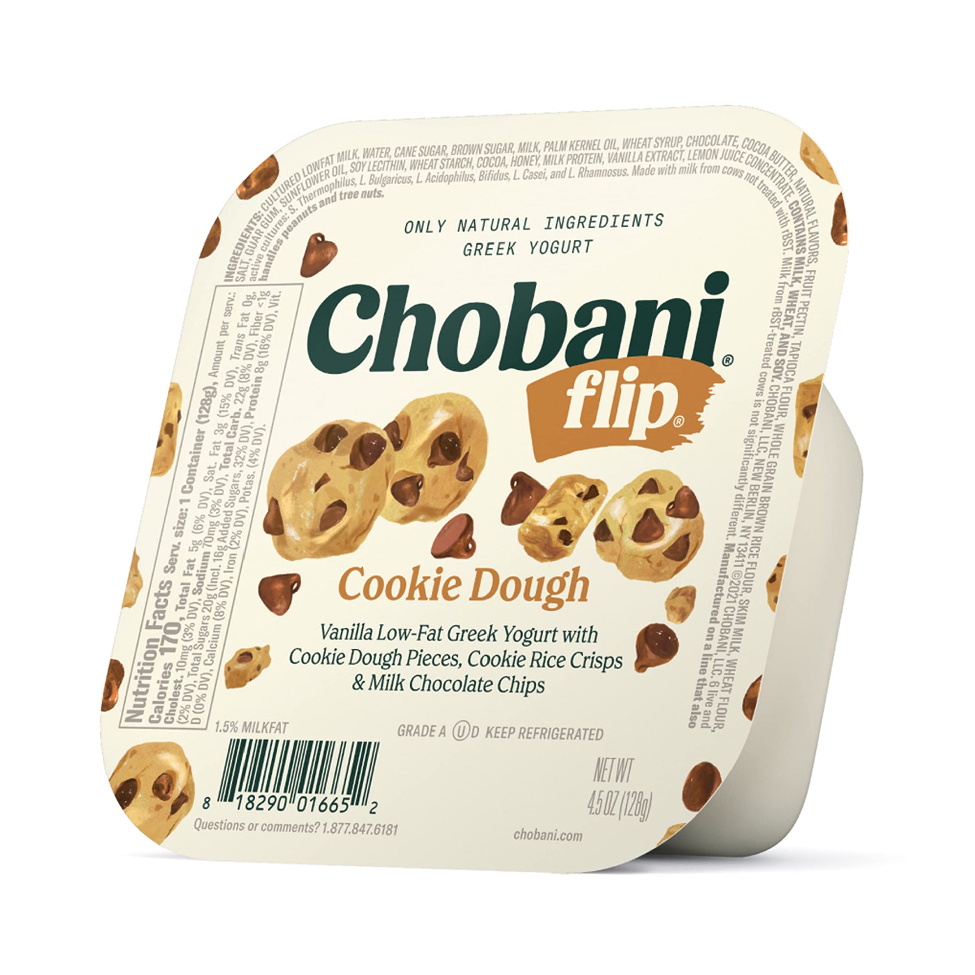 Chobani Flip Low-Fat Greek Yogurt Chocolate Chip Cookie Dough 4.5oz