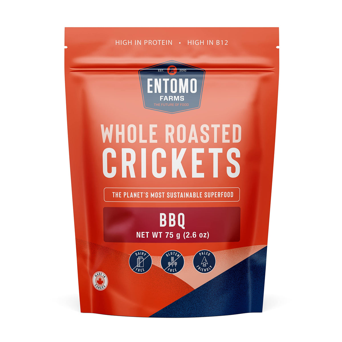 Seasoned Whole Roasted Crickets (BBQ Flavored Crickets, 2.6 oz)