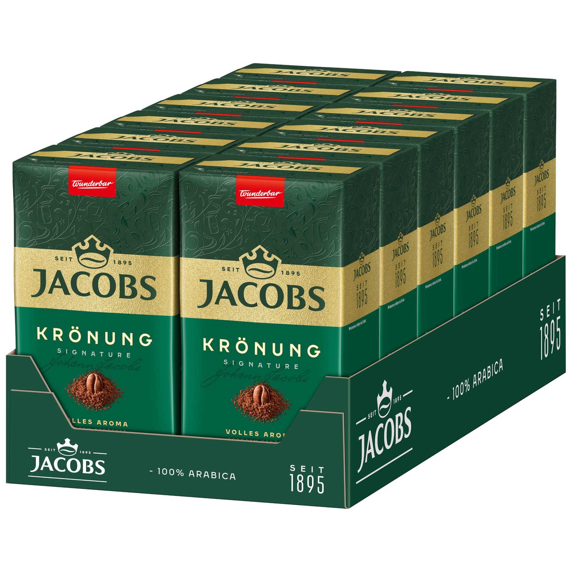Jacobs Kronung Ground German Coffee 17.6 oz, 12 count