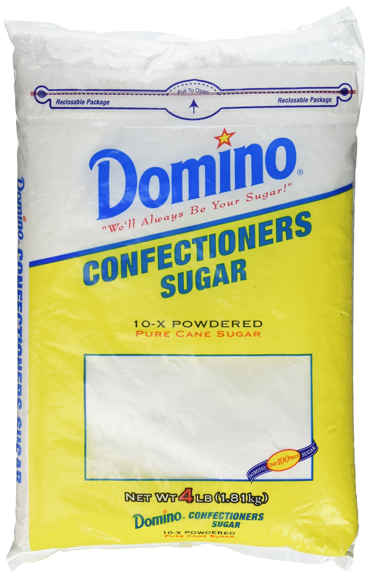 Domino Confectioners Sugar 10X Powdered Pure Cane Sugar, 4 Lb