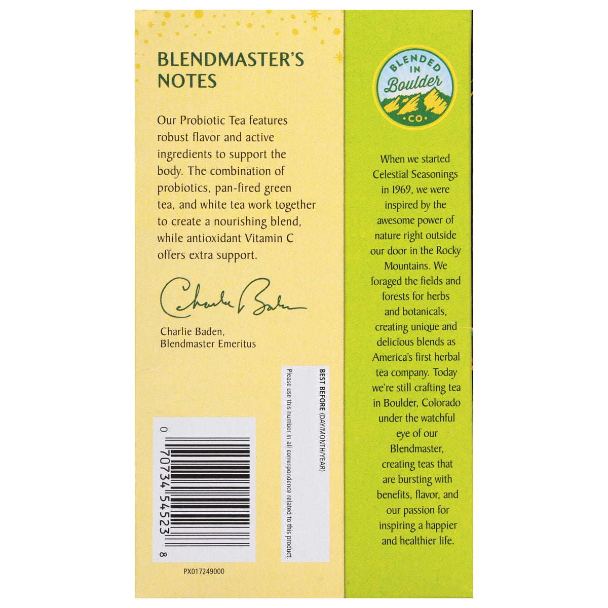 Celestial Seasonings Green Tea Probiotic Tea, Caffeinated, 16 Count, Pack of 6, Natural