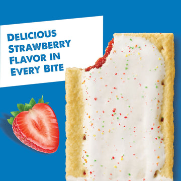 Pop-Tarts Toaster Pastries, Breakfast Foods, Kids Snacks, Frosted Strawberry, 20.3oz Box (12 Pop-Tarts)