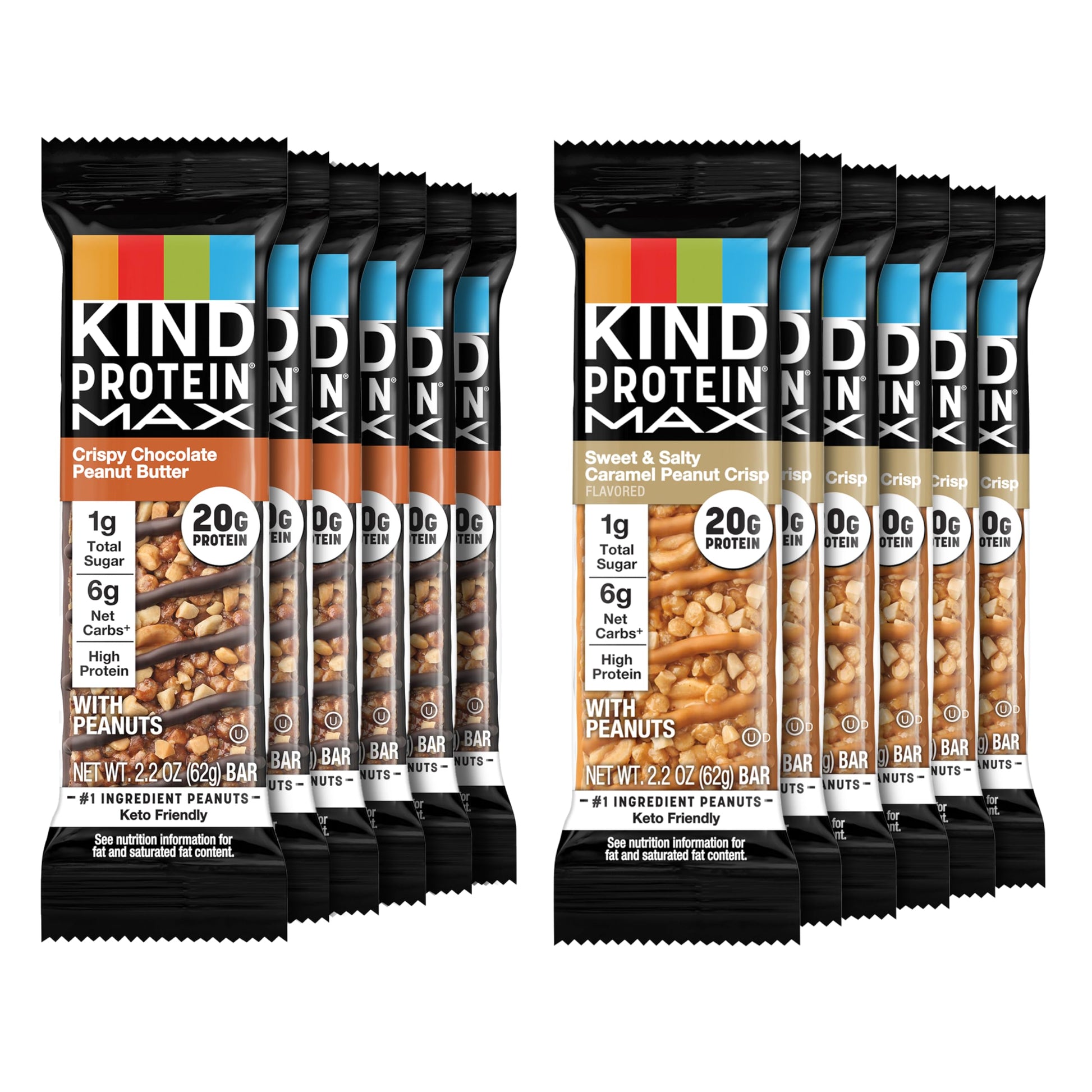 KIND Protein MAX Variety Pack, High Protein Bars, 20g Protein, 1g Sugar, 12 Count