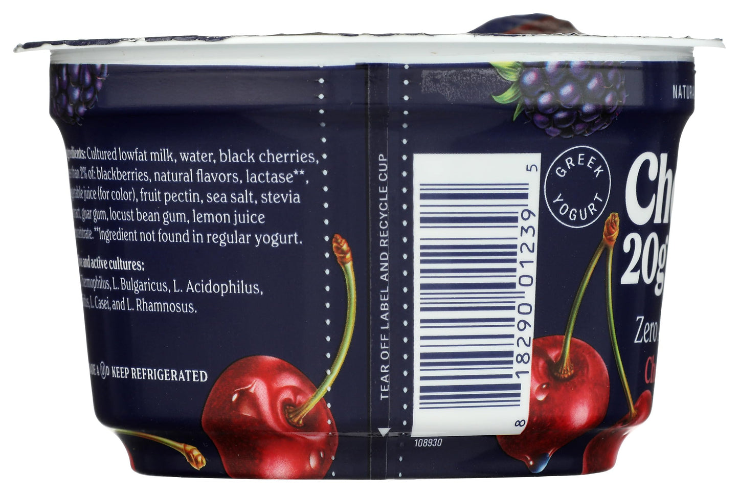 Chobani 20g Protein Lowfat Greek Yogurt Cherry Berry 6.7oz