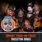 30 Pack Halloween Ring Candy - Individually Wrapped Holiday Themed Skull Candys Packed in a Skull Jar - Trick Or Treat Strawberr