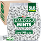 Thank You Hard Candy Mints - 5 Pounds - Individually Wrapped Spearmint - Sweets for Hospitality, Office Reception, Weddings, Gif