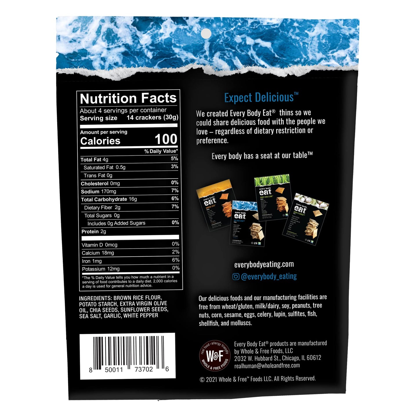 EBE SSLT CHIA SNACK THIN (6x4.00)